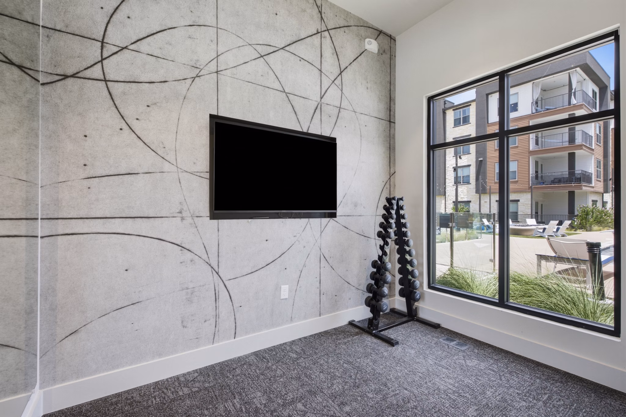 Fitness Center at Soltra Firewheel Apartments