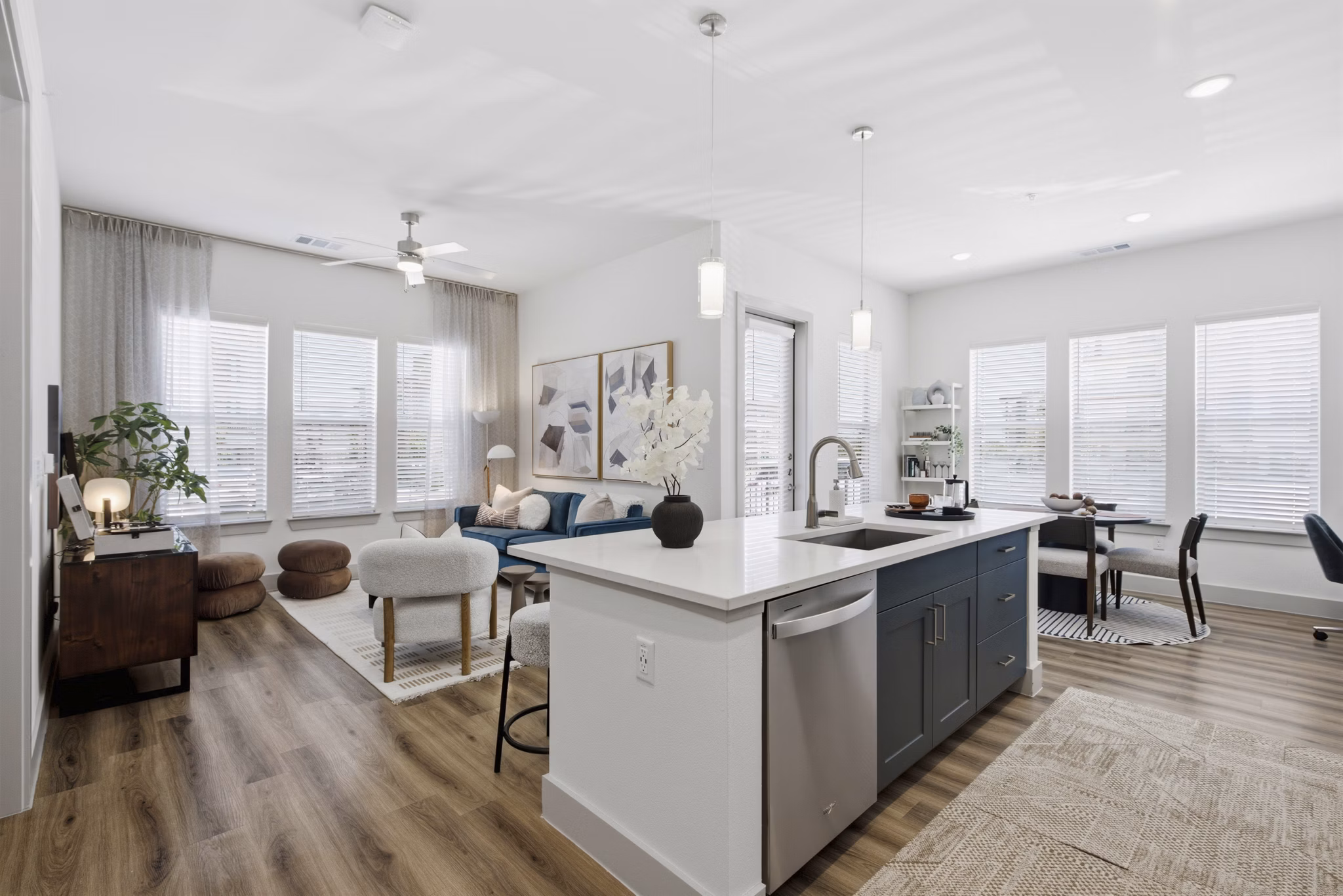 Living Room at Soltra Firewheel Apartments