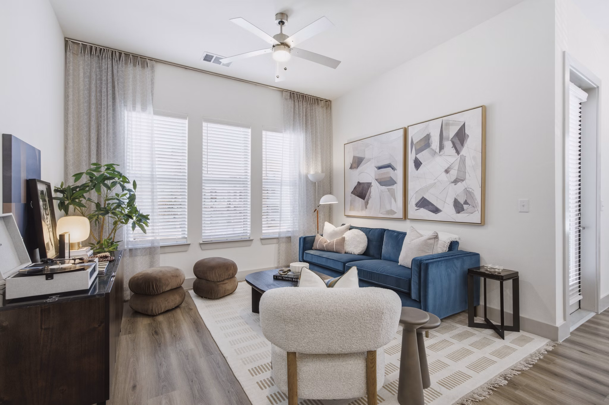 Living Room at Soltra Firewheel Apartments