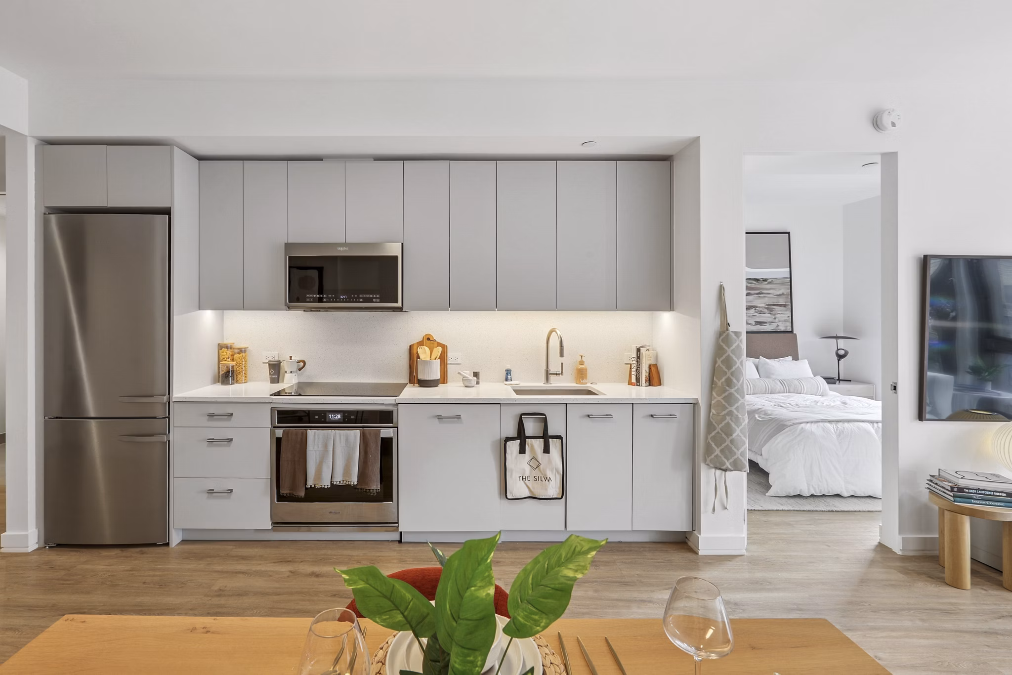 Kitchen at The Silva Apartments