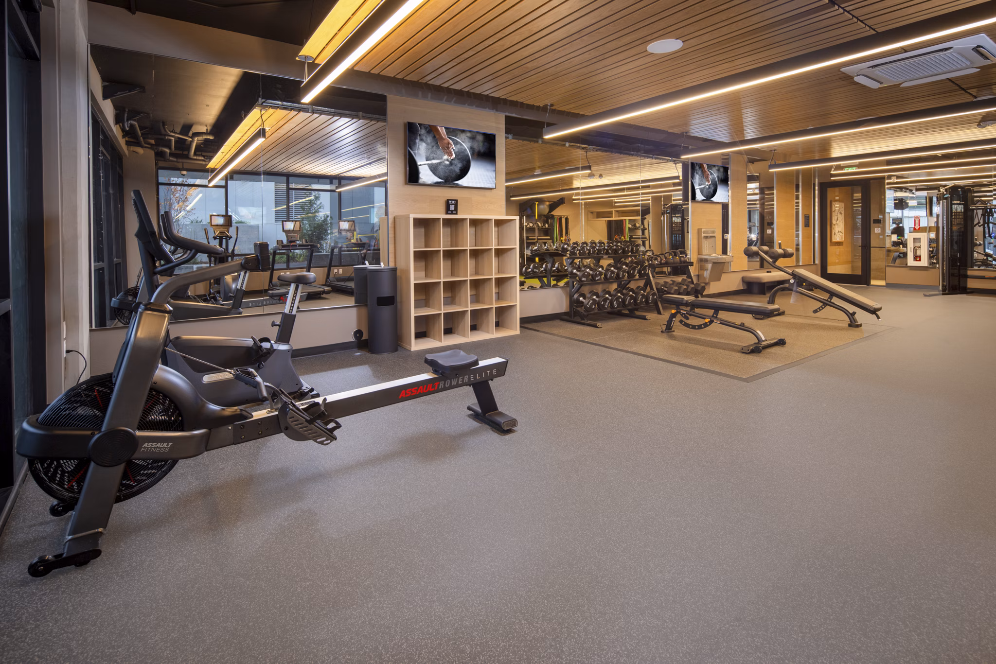 Fitness Center at The Line Apartments
