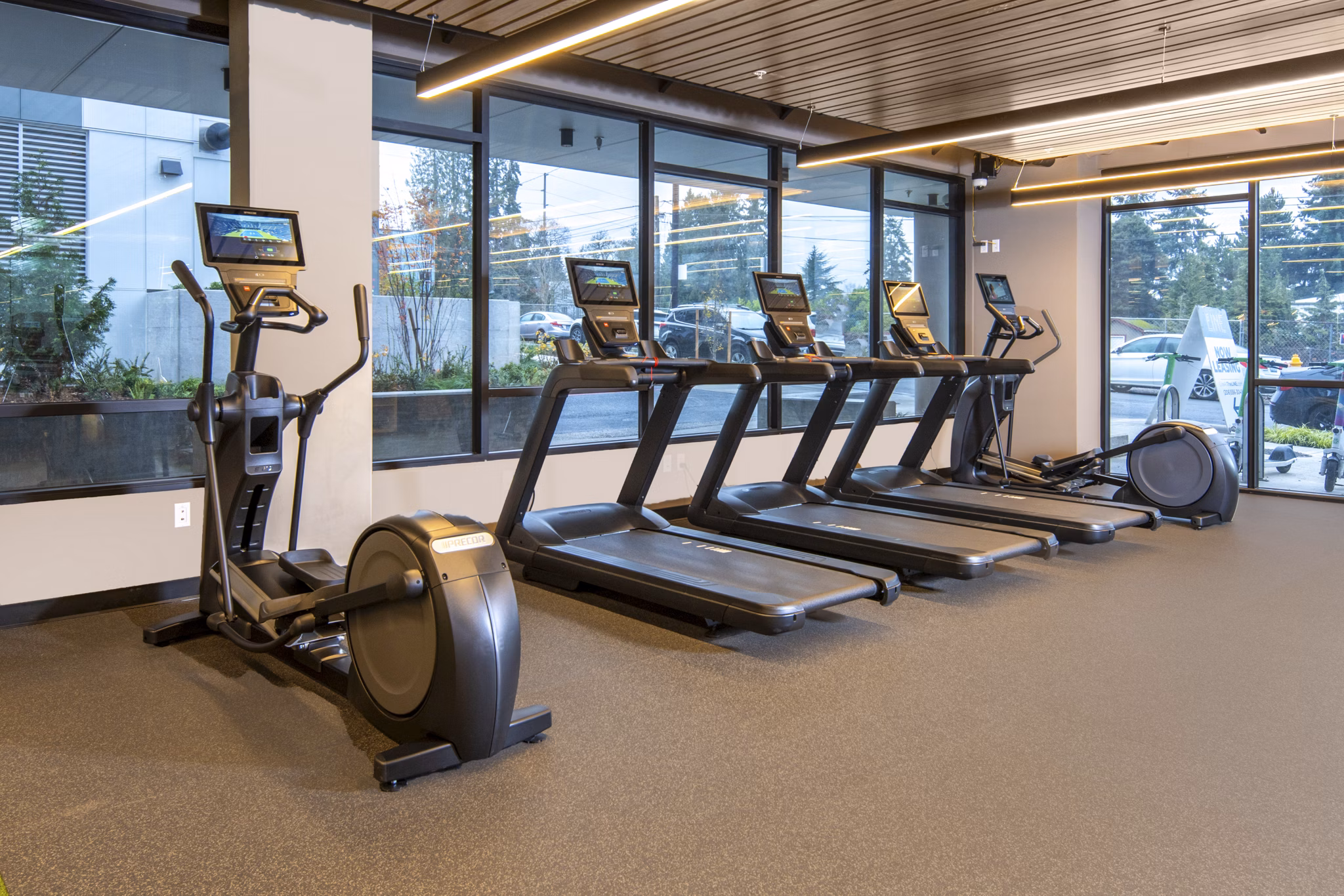 Fitness Center at The Line Apartments