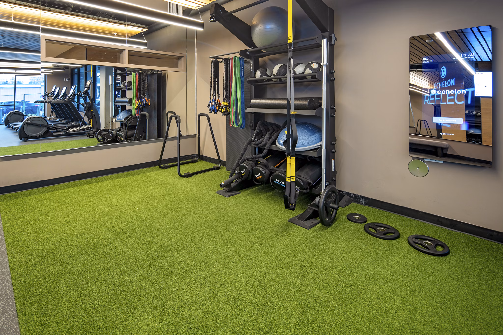 Fitness Center at The Line Apartments