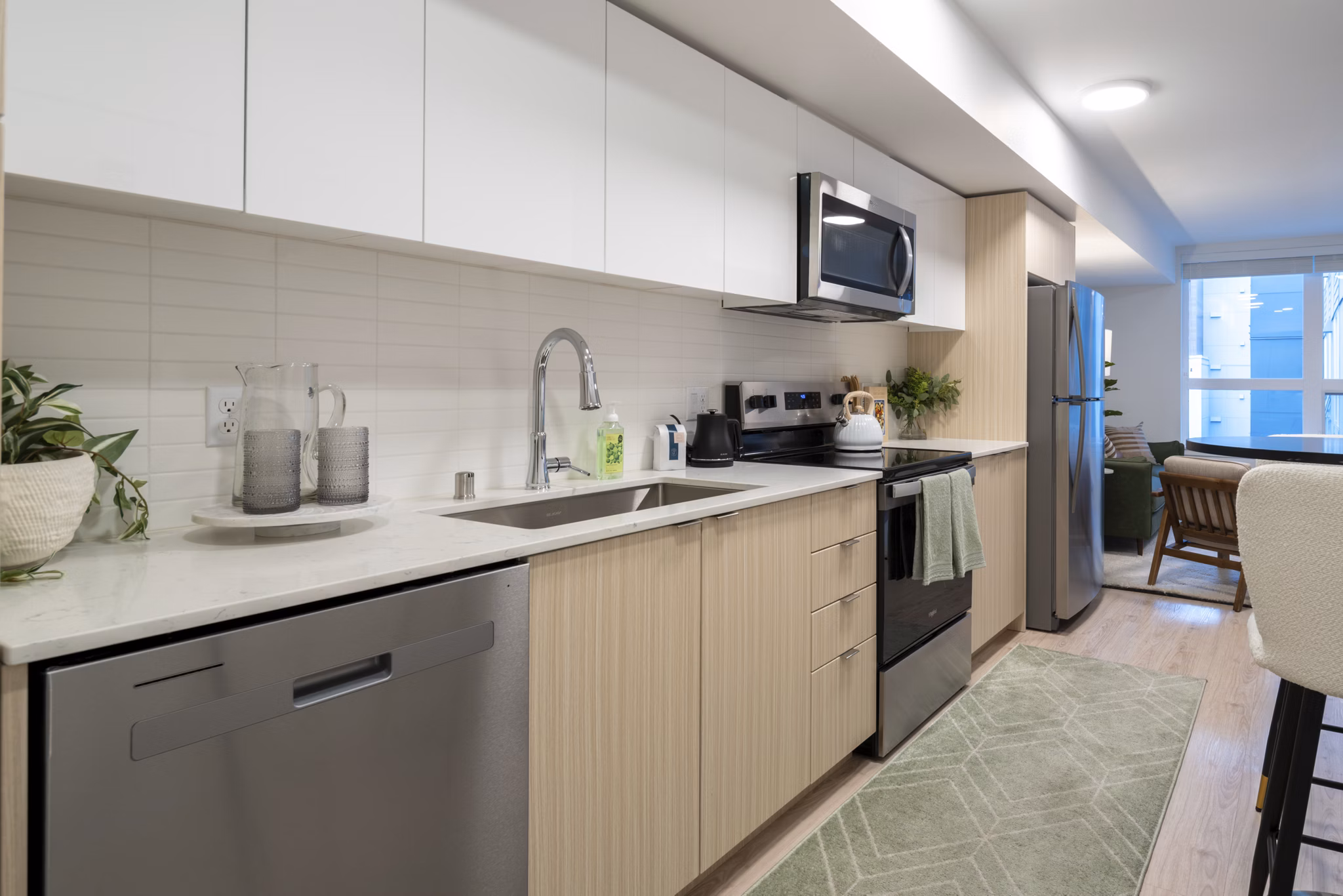 Kitchen at The Line Apartments