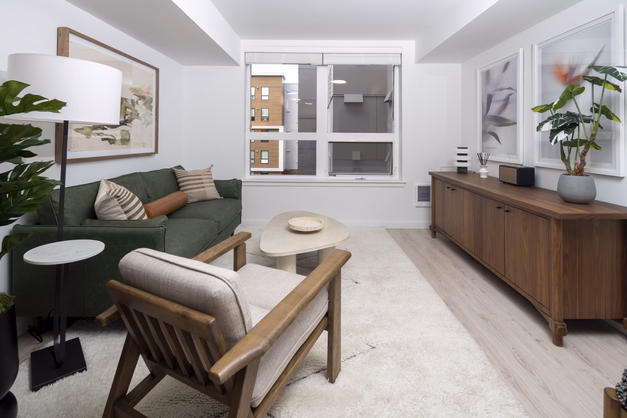 Living Room at The Line Apartments