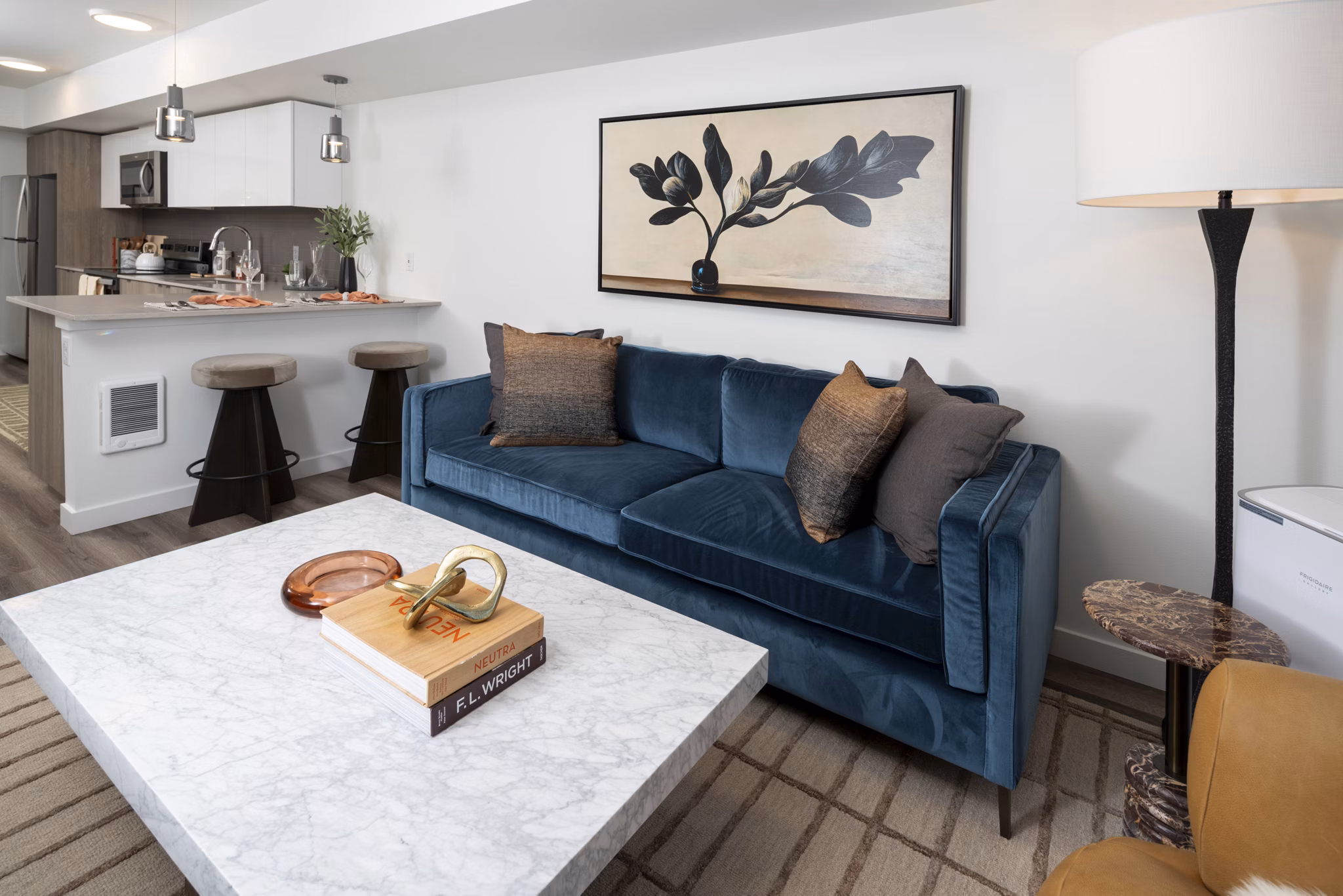 Living Room at The Line Apartments
