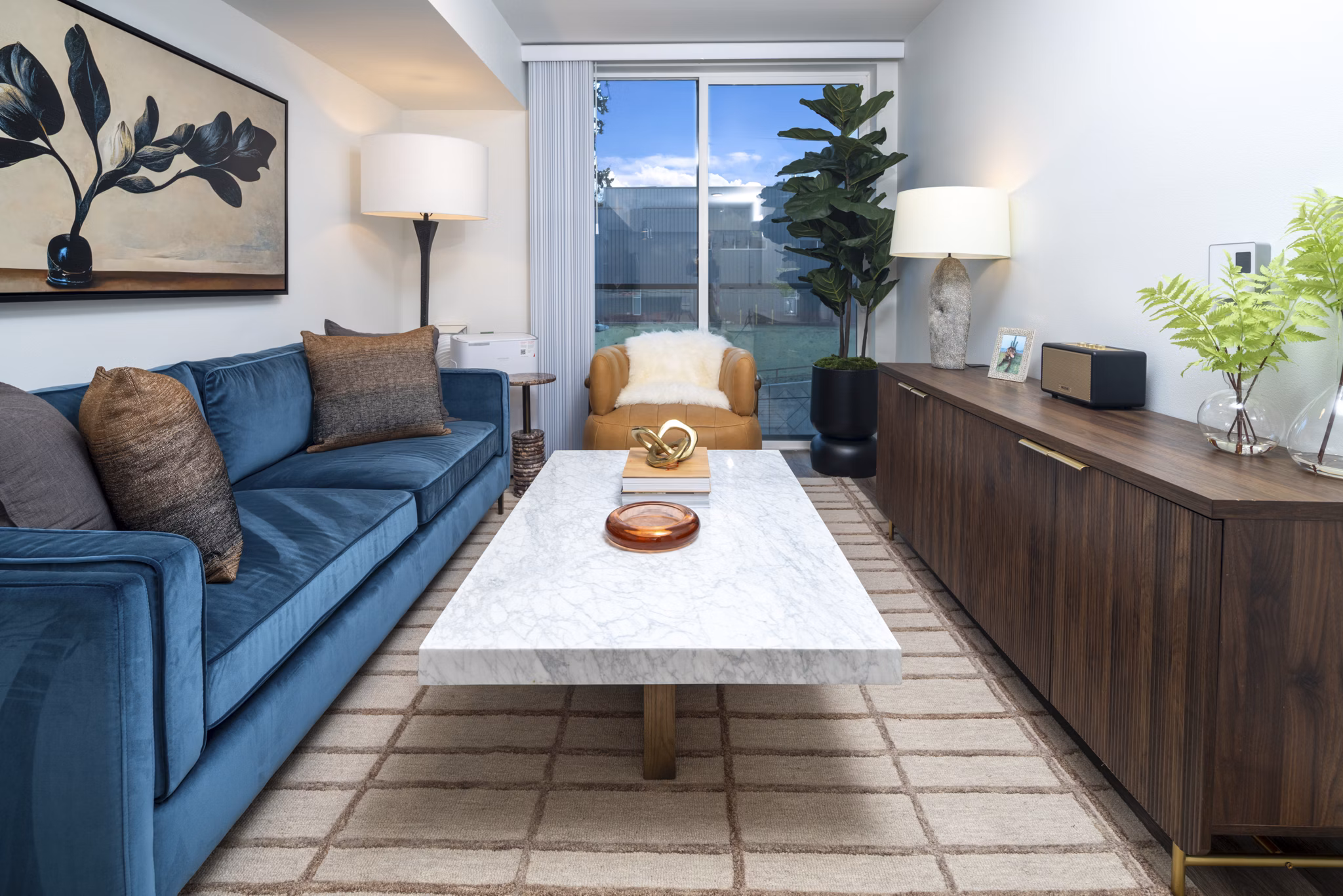 Living Room at The Line Apartments