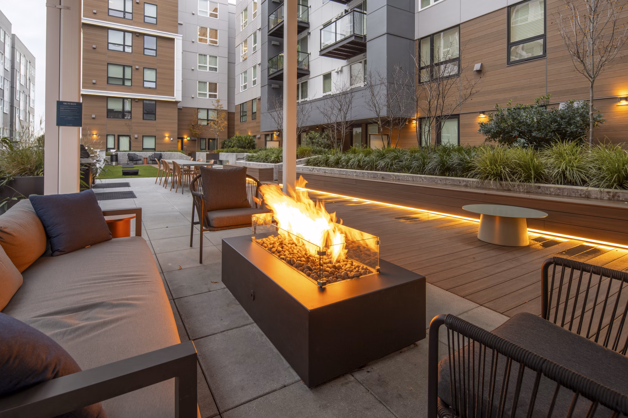 Grill Area at The Line Apartments