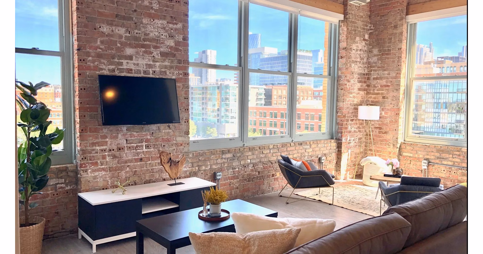 Living Room at The Letterman Apartments