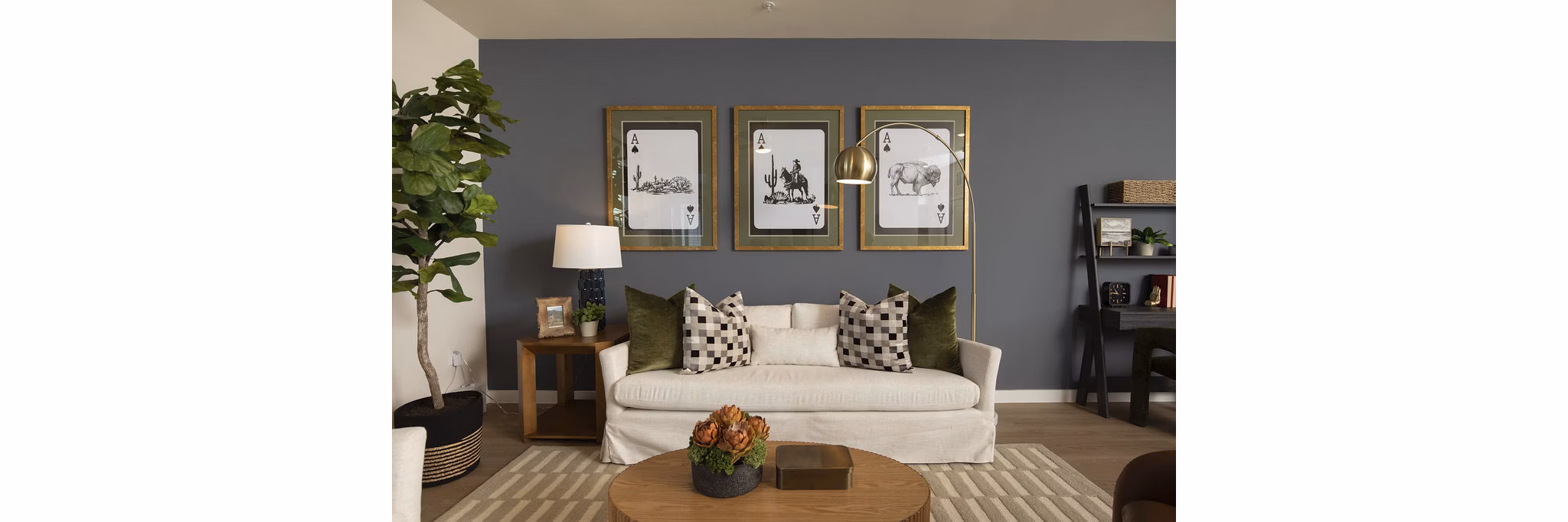 Living Room at Glade at the Groves Apartments