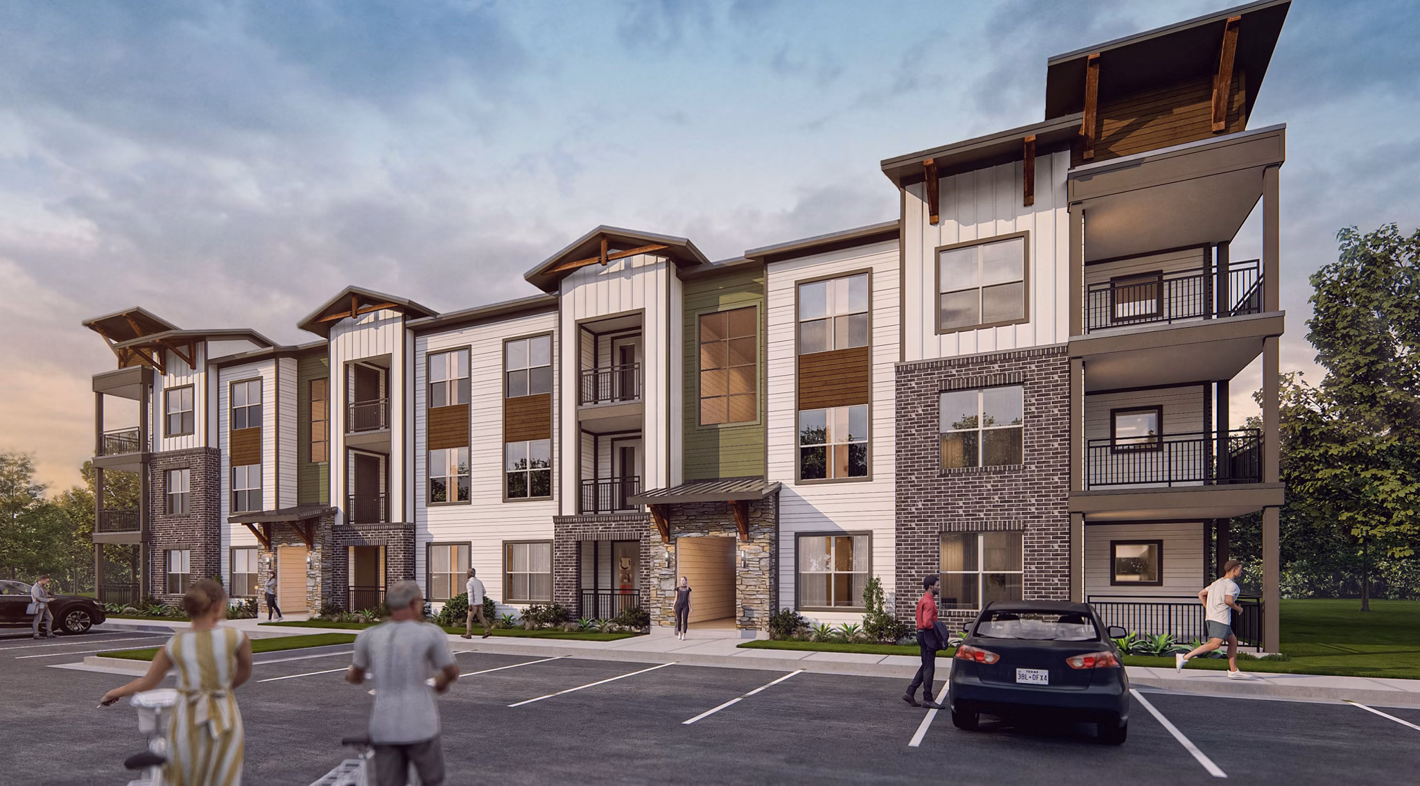 rendering at Glade at the Groves Apartments 