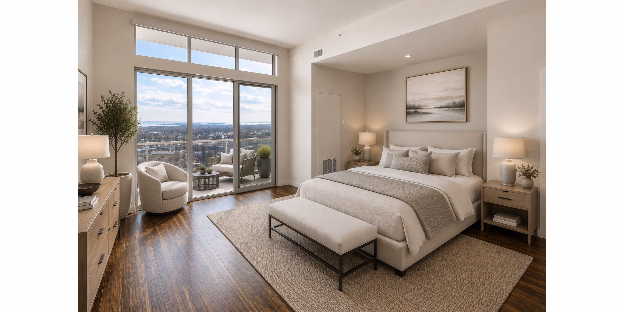 Bedroom at Beacon Harbor Point Apartments