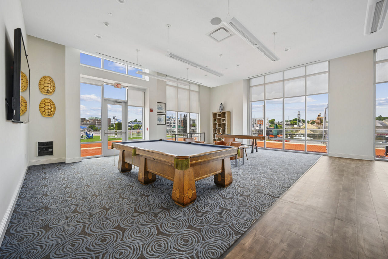 Game room at Beacon Harbor Point