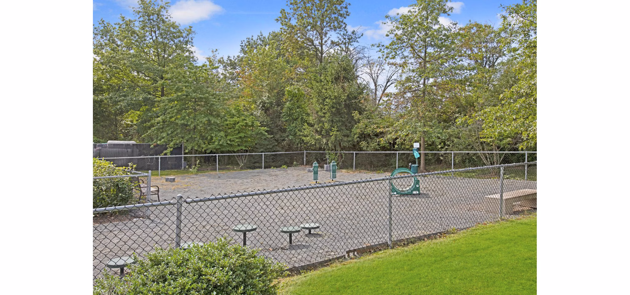 dog park at The Grove Somerset Apartments