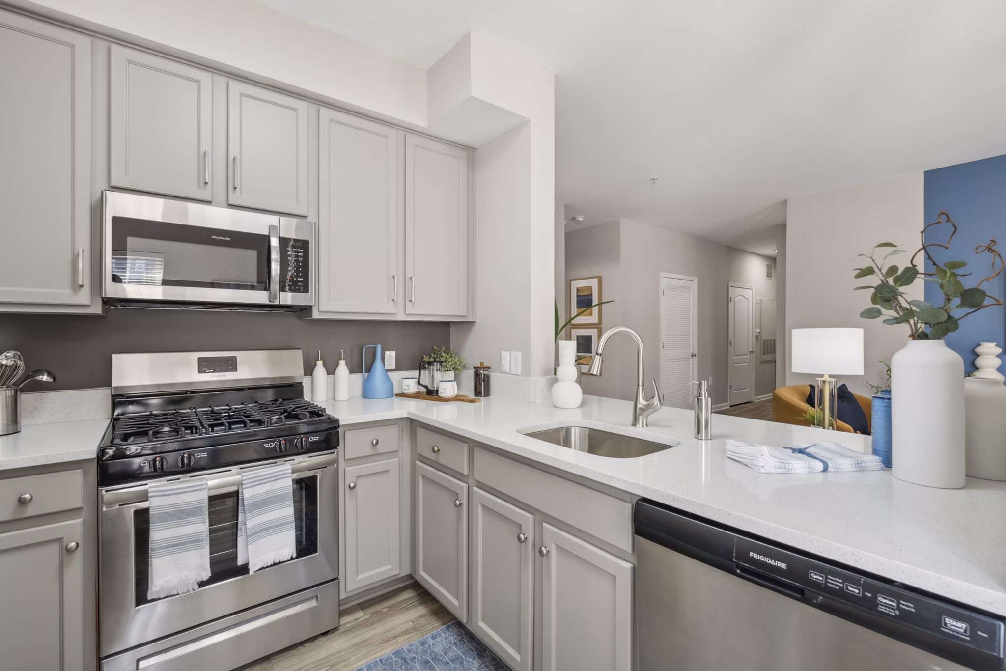 Kitchen at Riverside Station Apartments