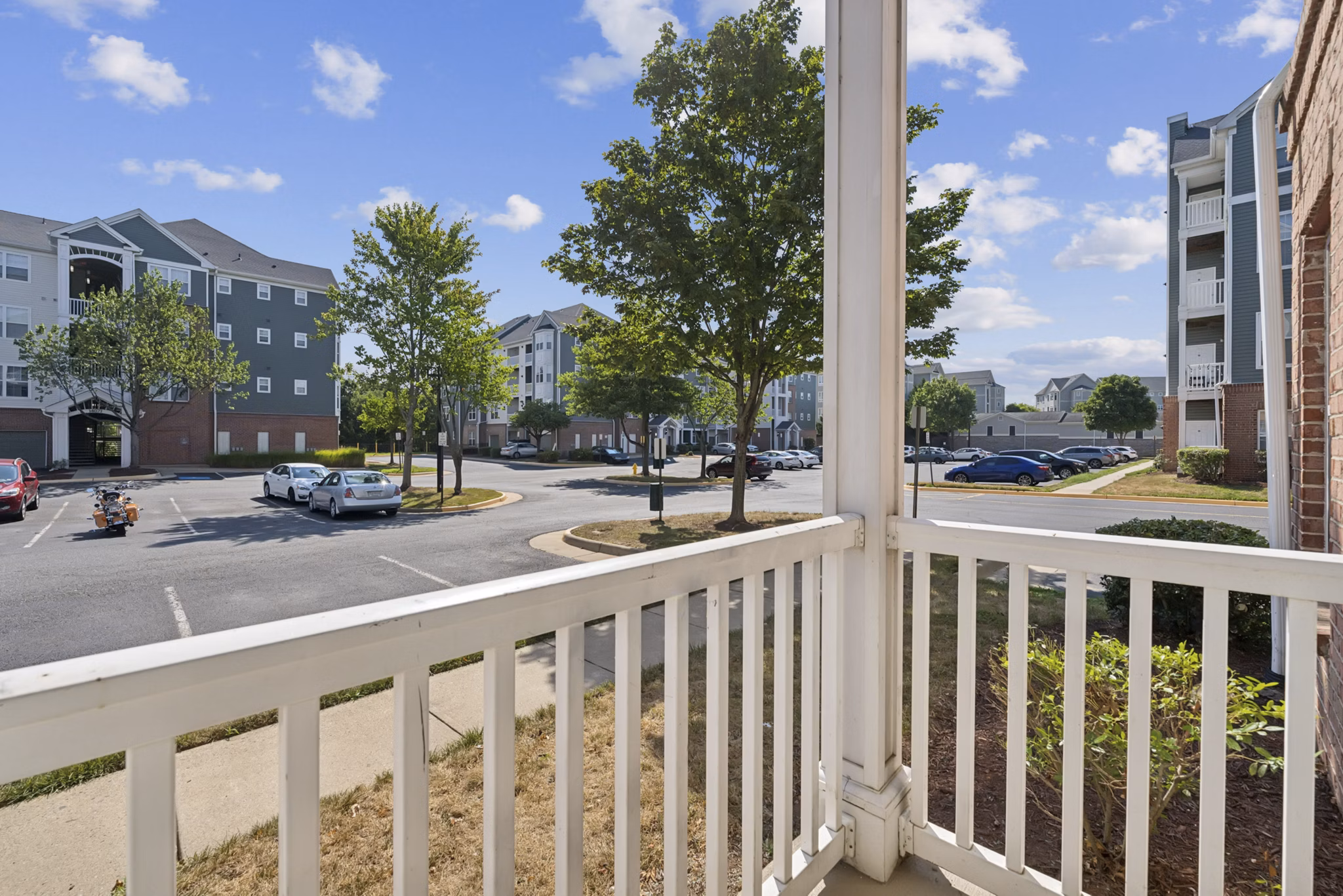 Patio at Riverside Station Apartments