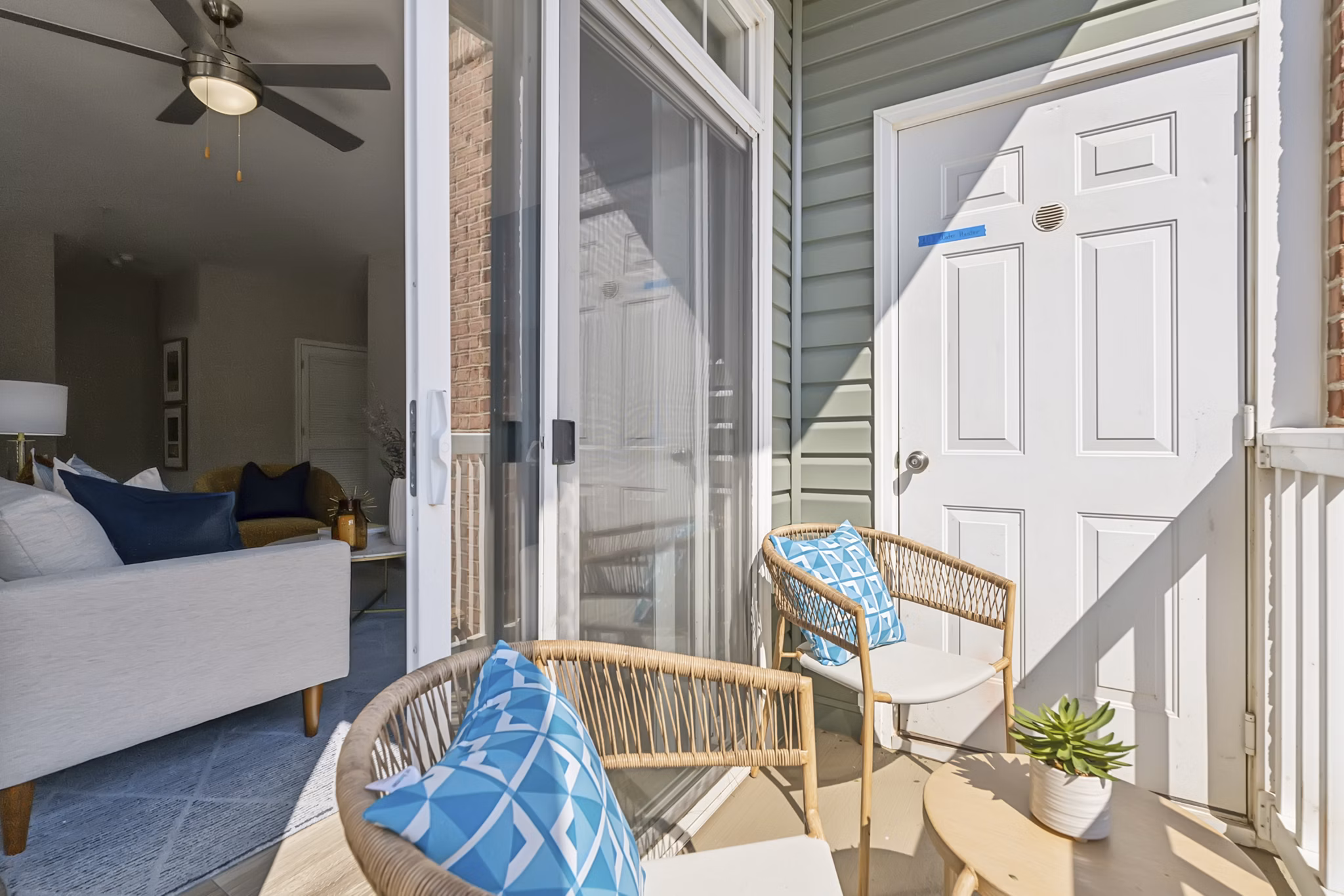 Patio at Riverside Station Apartments