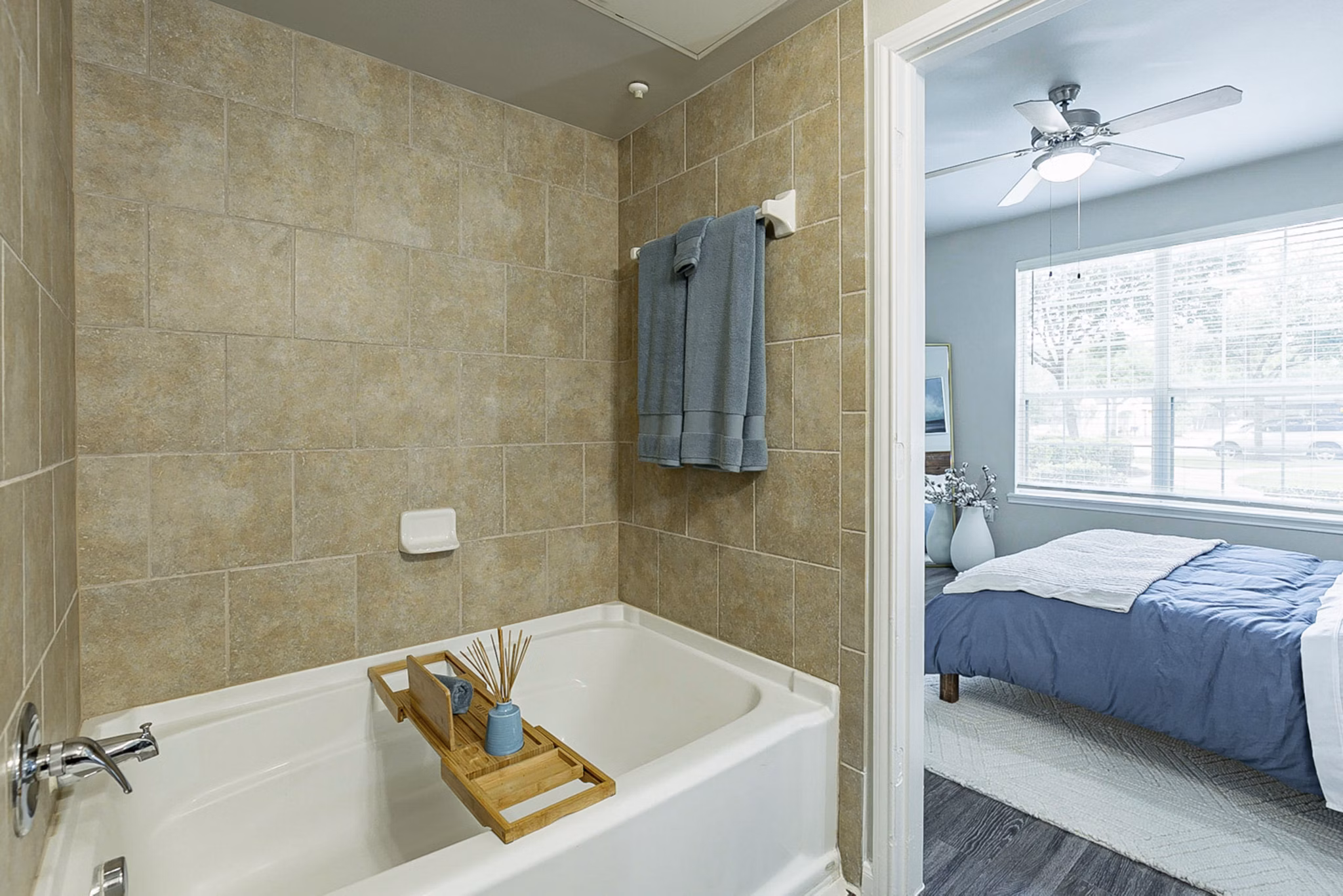 Bathroom at Everleigh Katy Apartments