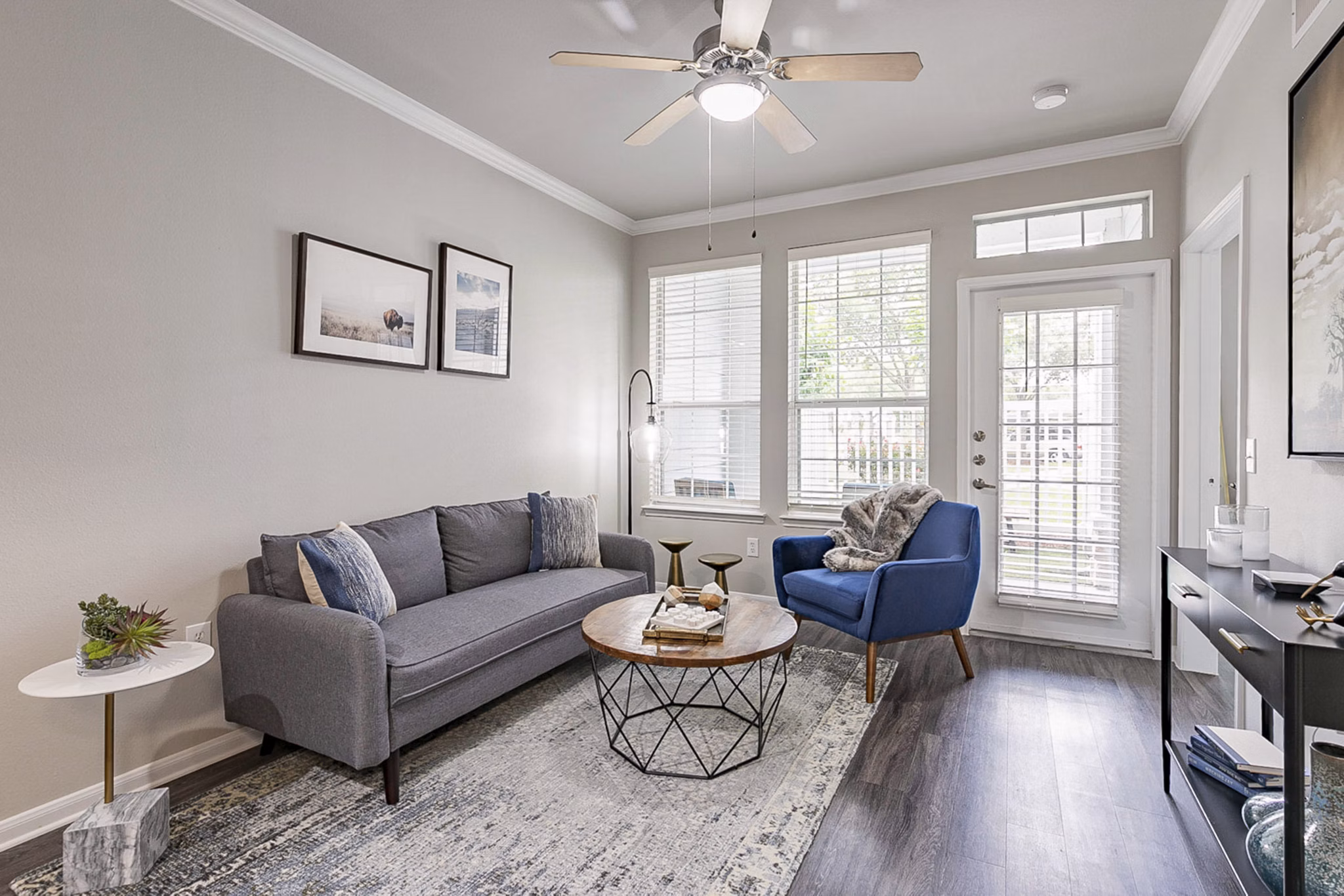 Living Room at Everleigh Katy Apartments