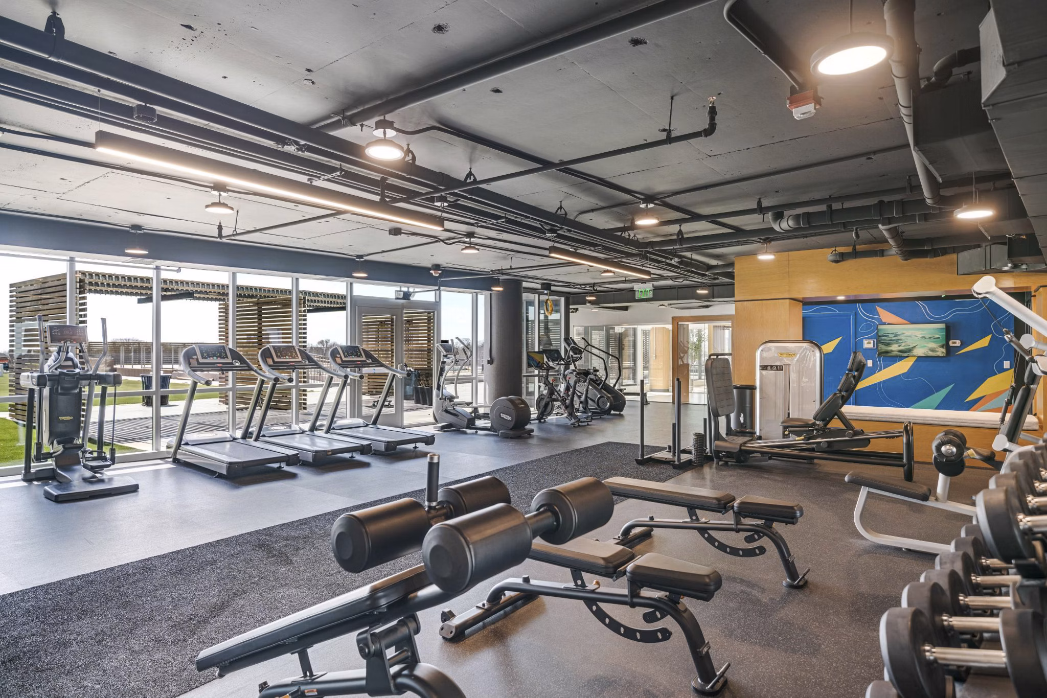 Fitness Center at Hudson Lights Apartments