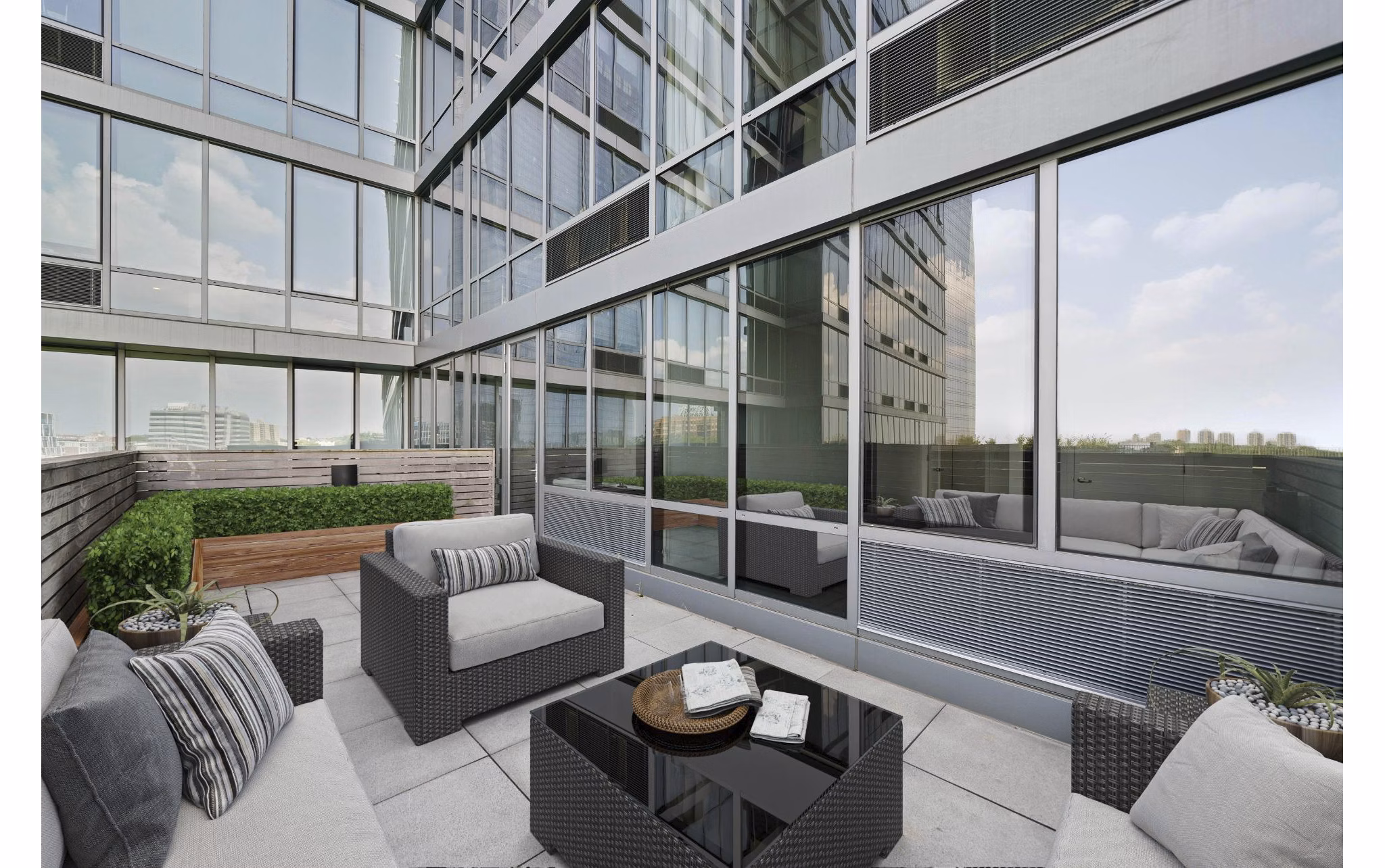 Patio at Hudson Lights Apartments