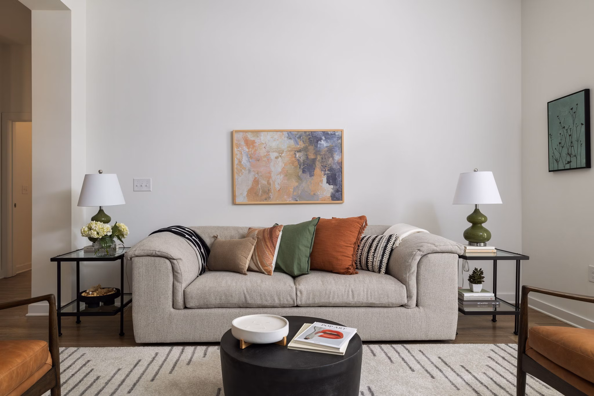 living room at The Leo LoSo Apartments