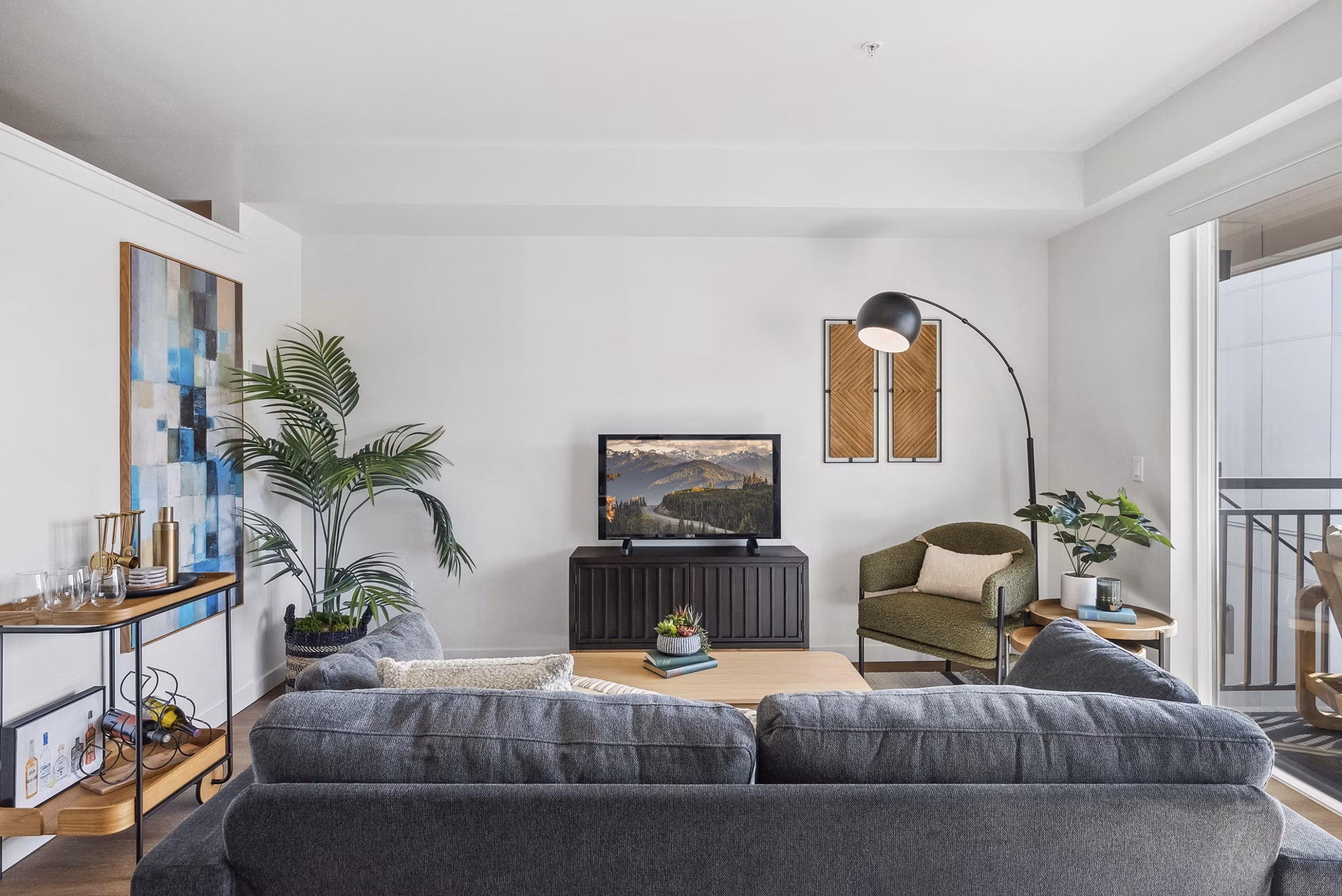 Living Room at Cru at Willows Apartments
