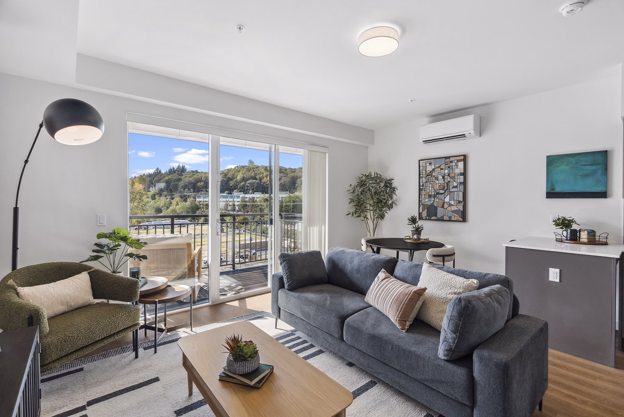 Living Room at Cru at Willows Apartments