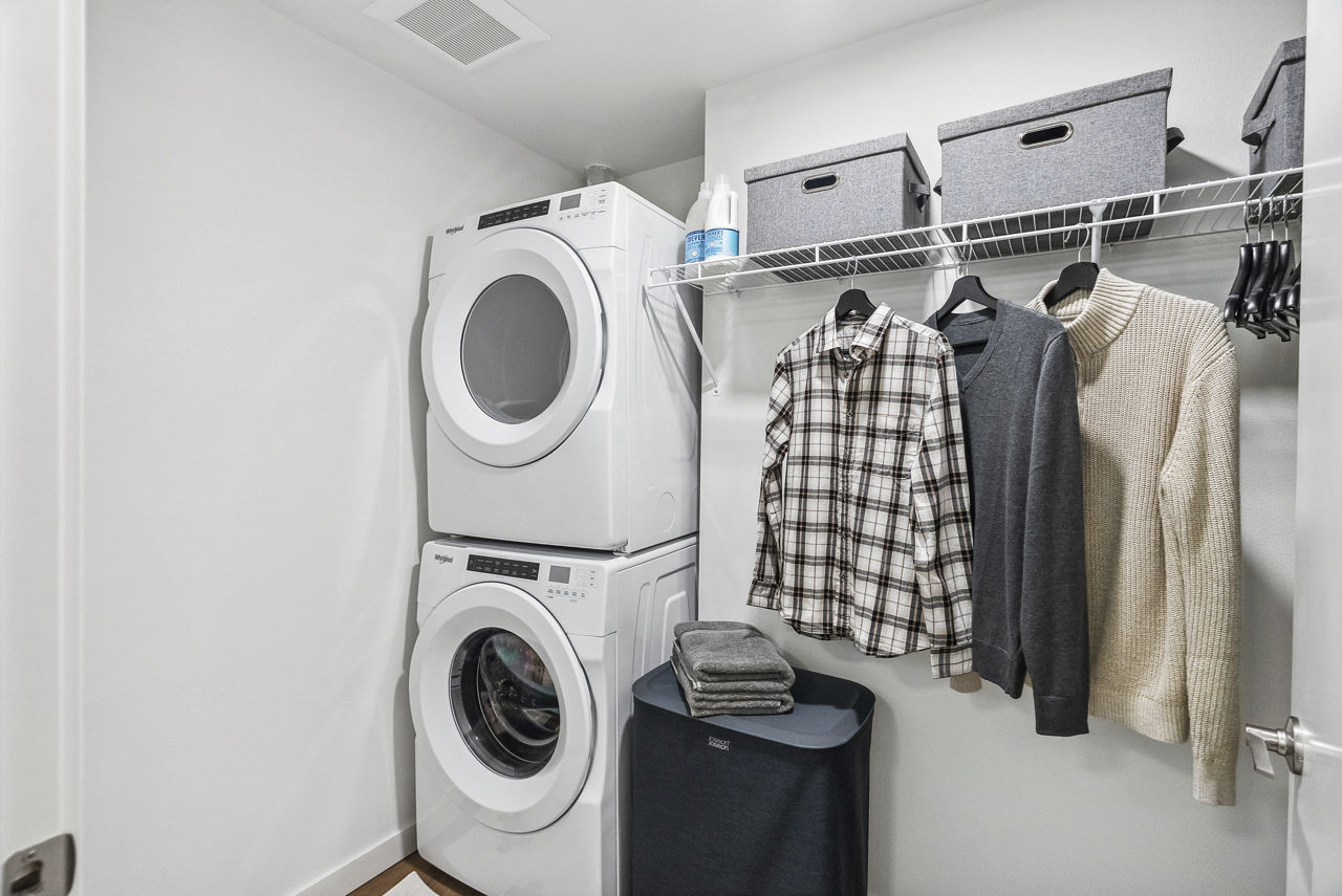 Laundry room at Cru At Willows