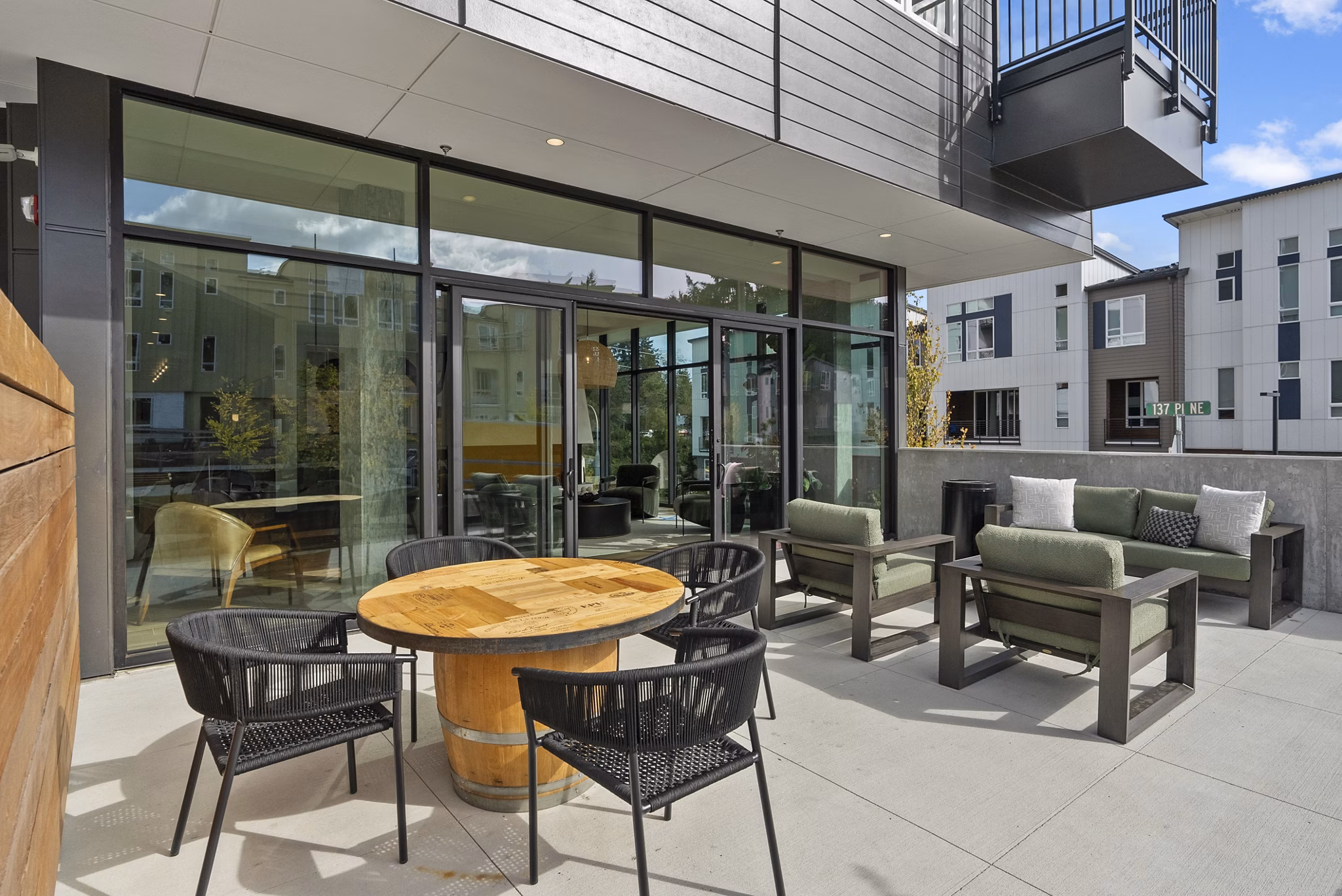 Patio at Cru at Willows Apartments