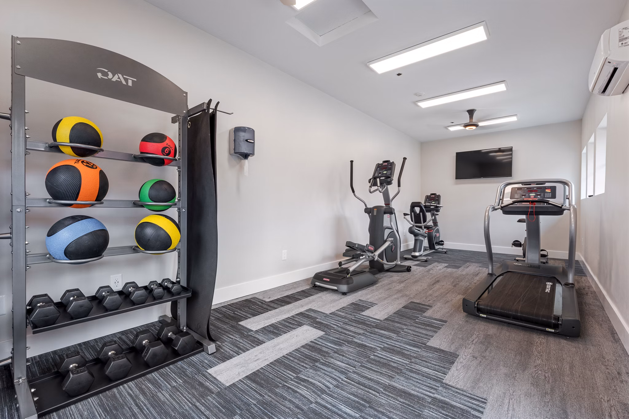 fitness center at La Vina Apartments