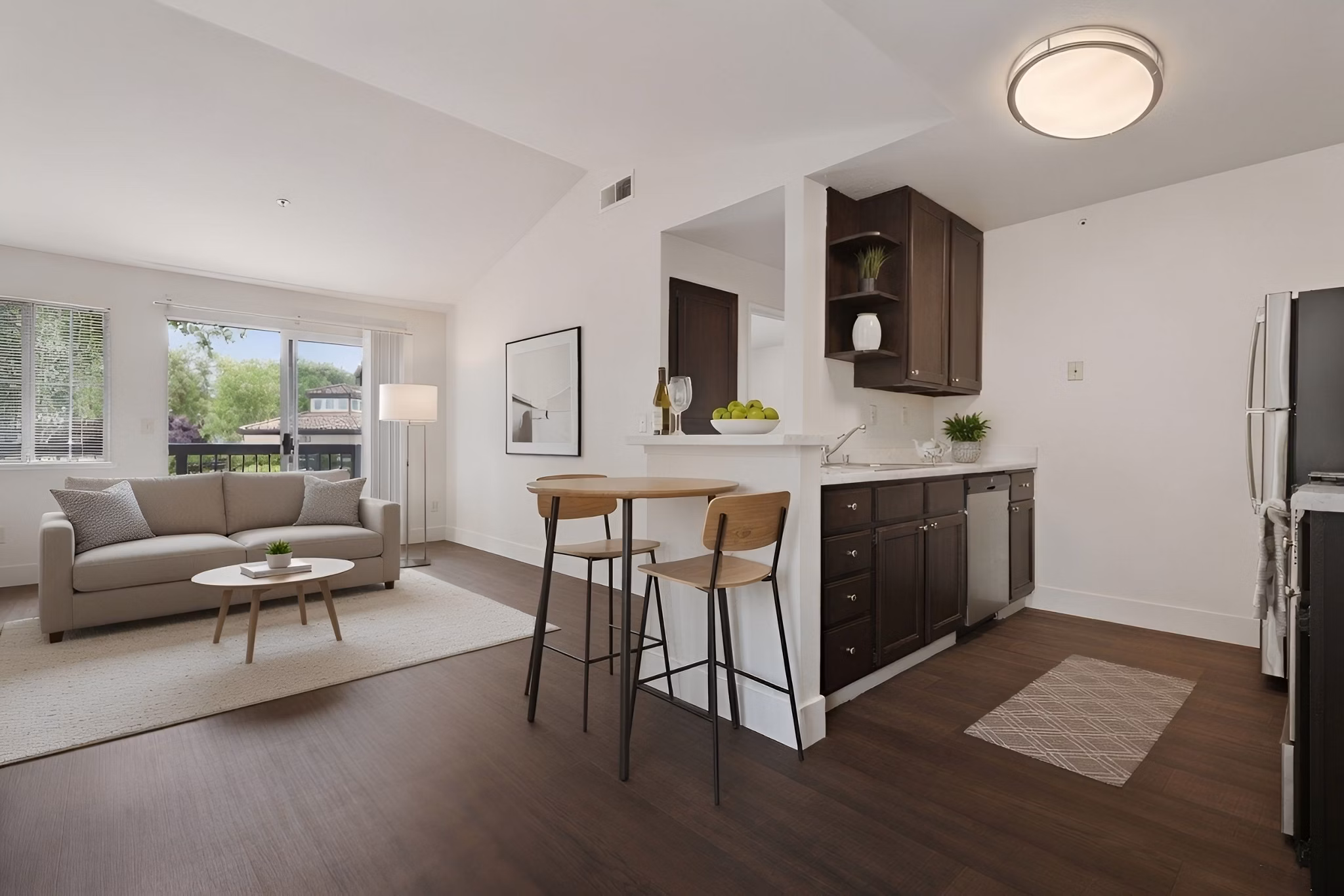 living room at La Vina Apartments