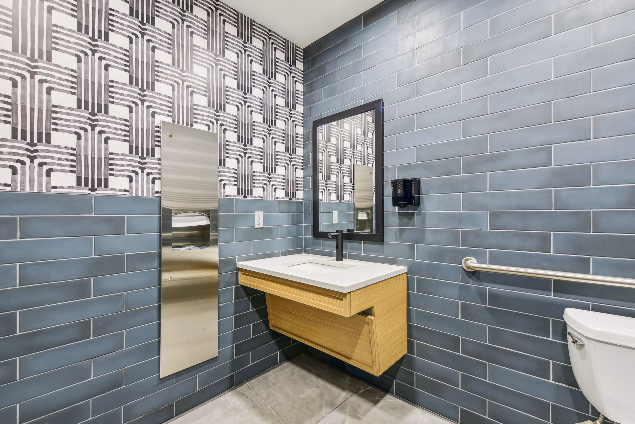 bathroom at The Brinkley at The Edge Apartments 