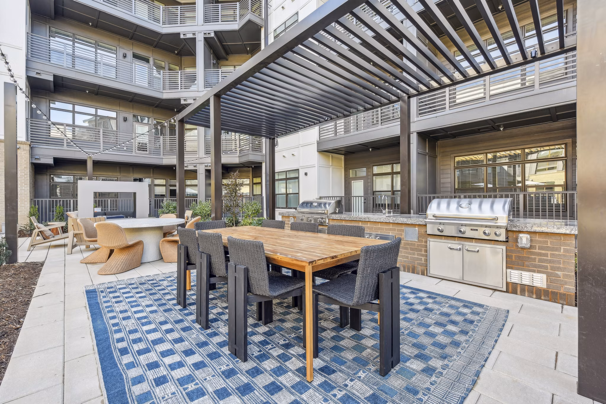 grill area at The Brinkley at The Edge Apartments