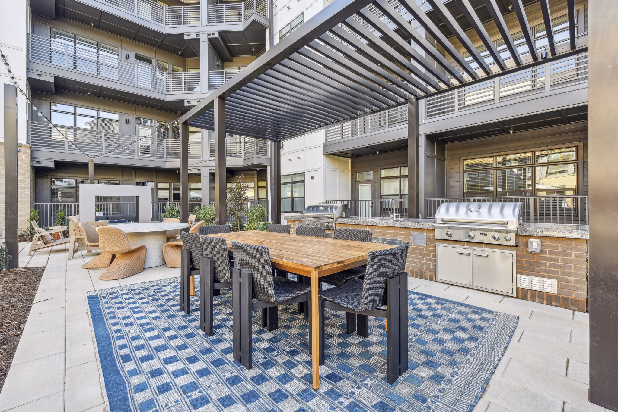 grill area at The Brinkley at The Edge Apartments