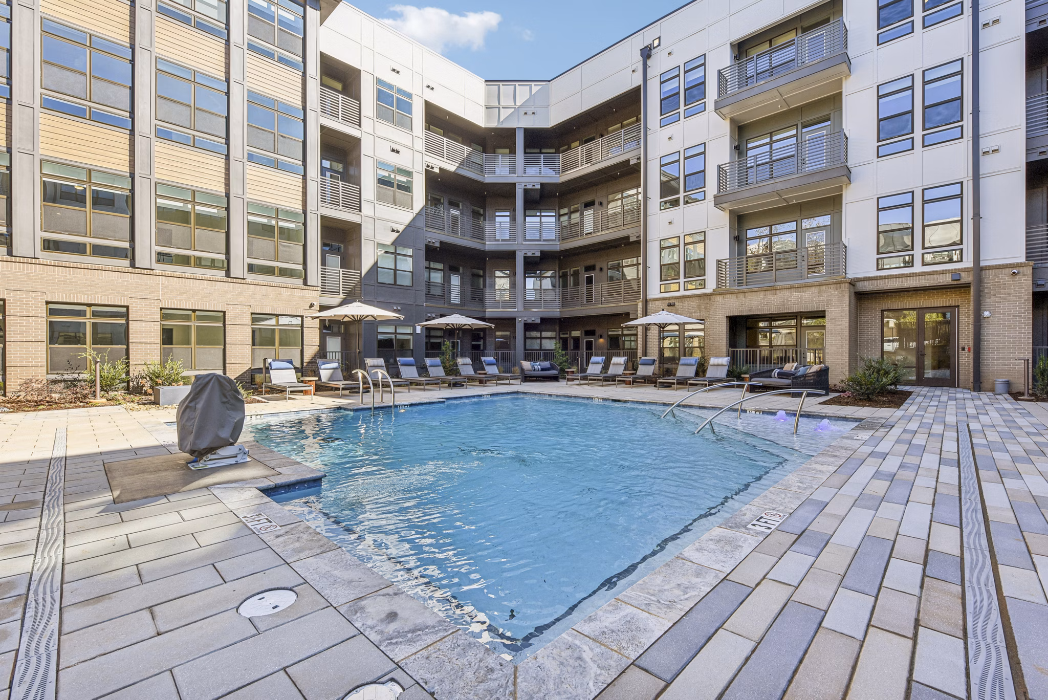 pool at The Brinkley at The Edge Apartments