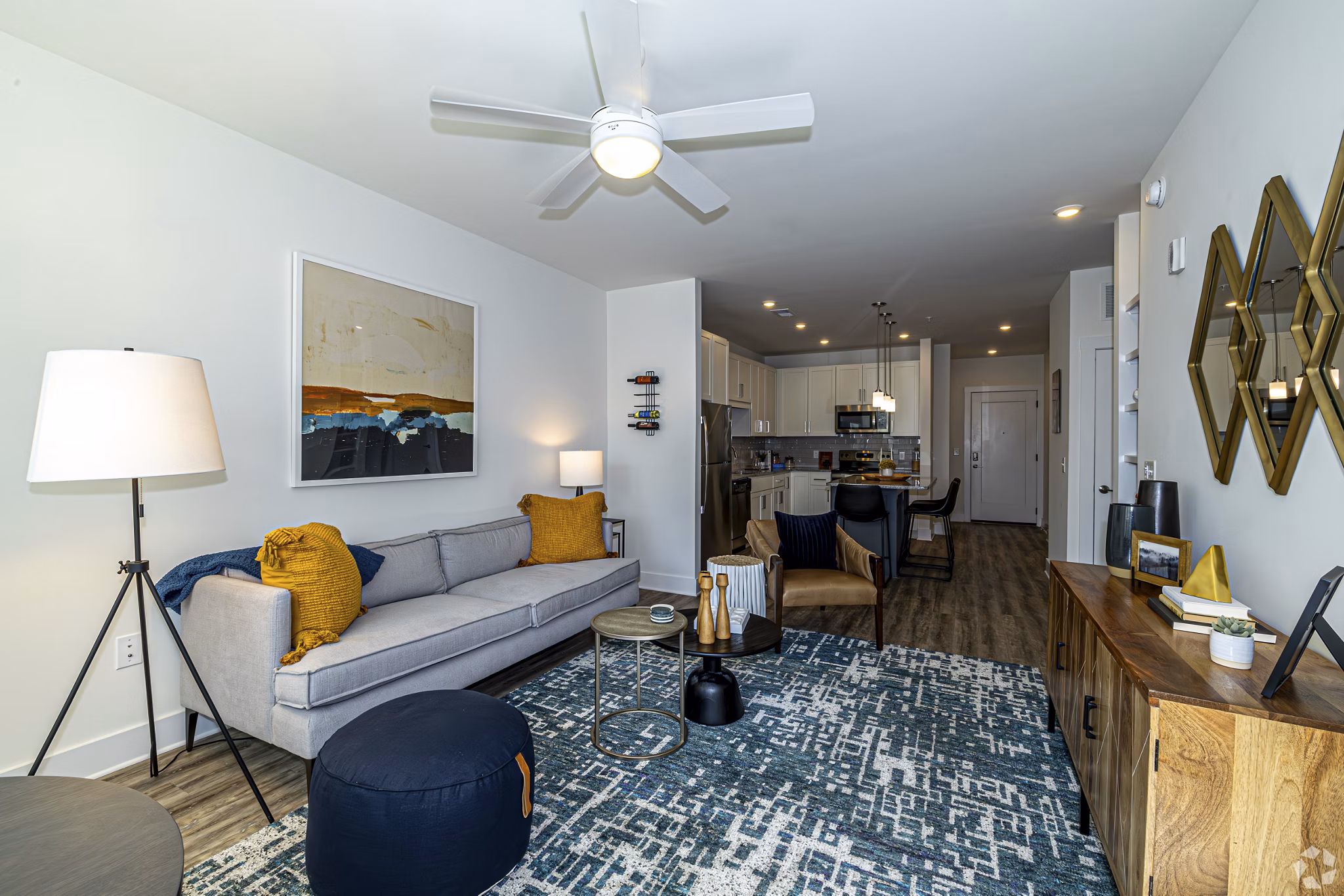 living room at The Edge Apartments