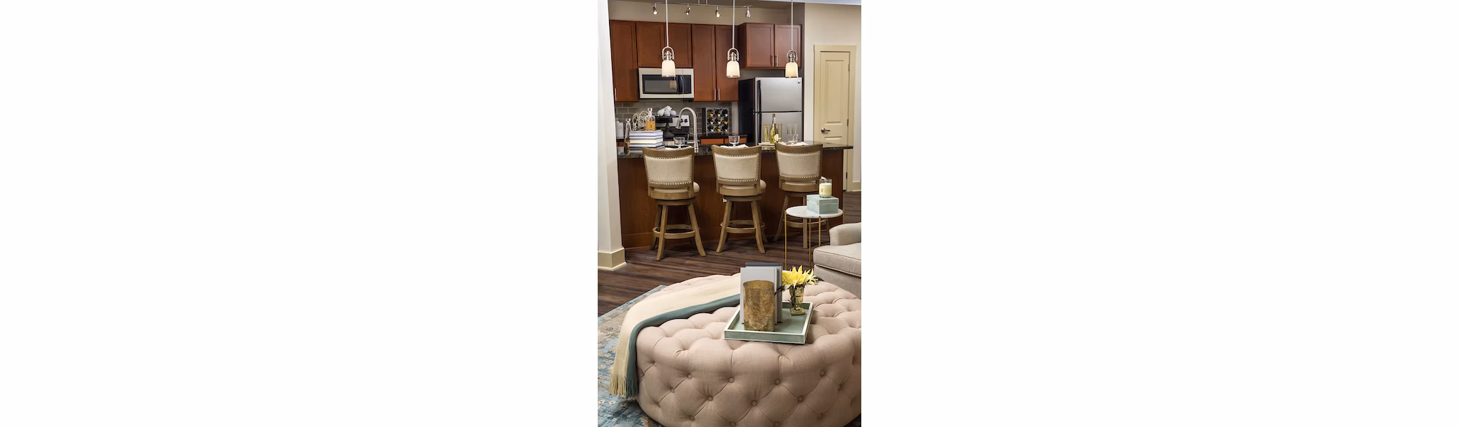 living room at The Lexington Dilworth Apartments