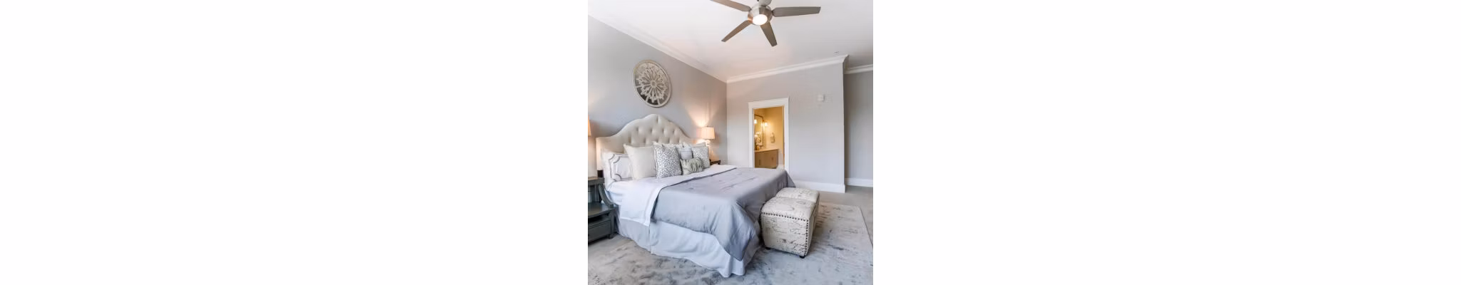 bedroom at Queens at Granville Apartments