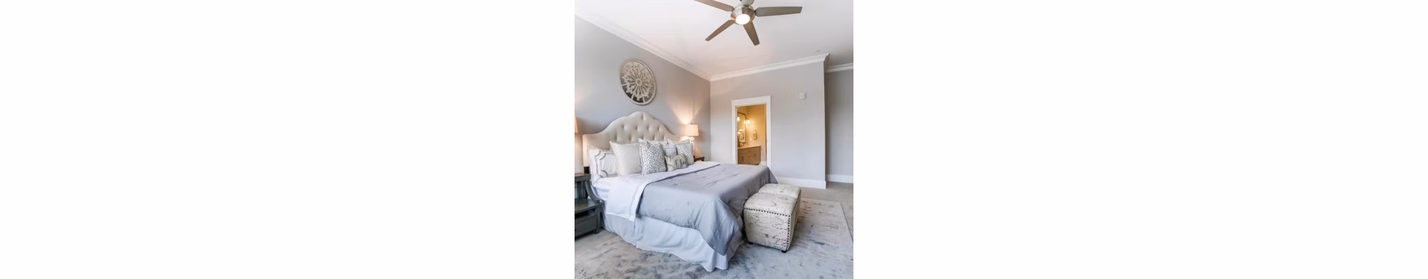 bedroom at Queens at Granville Apartments