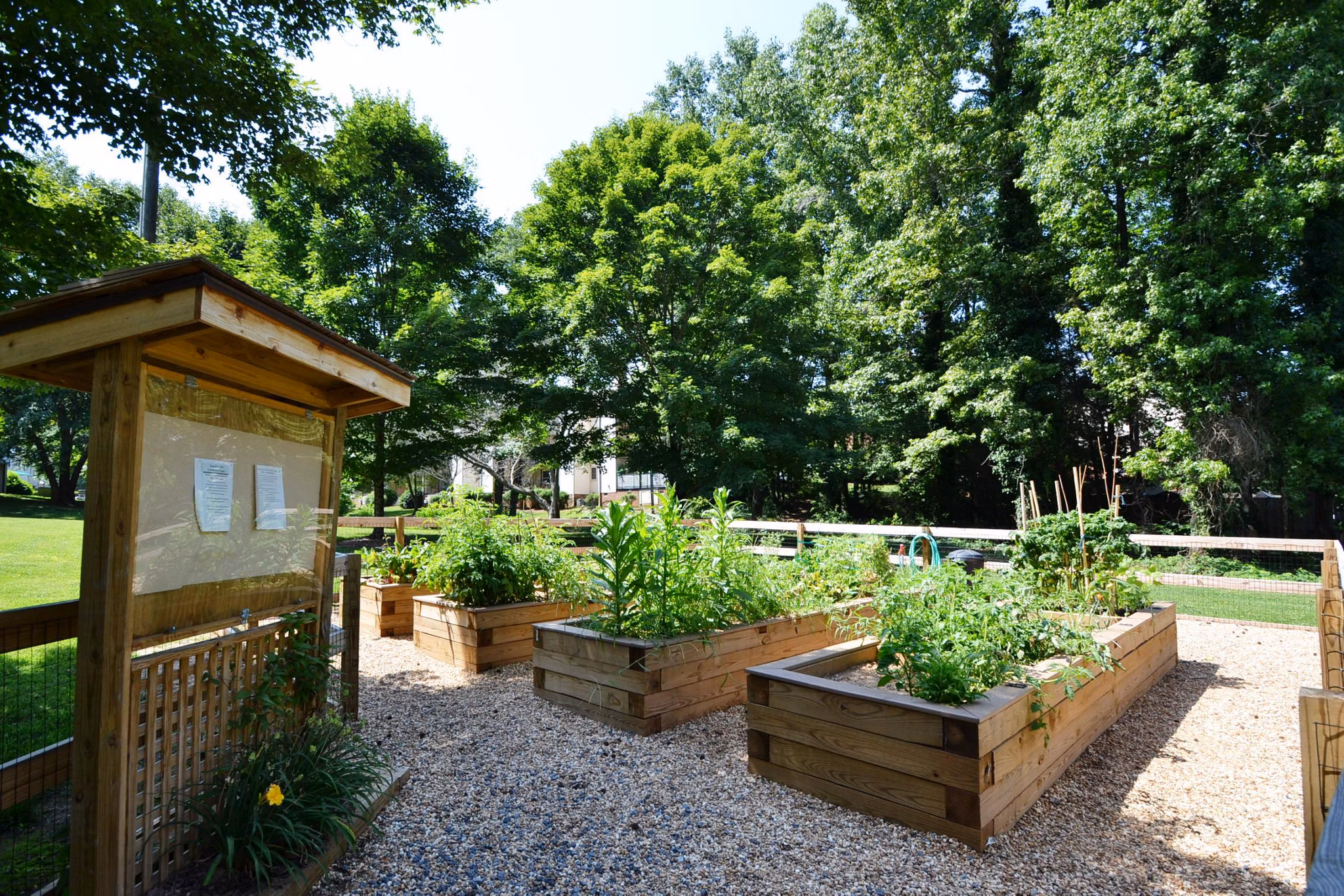 courtyard at Strawberry Hill Apartments