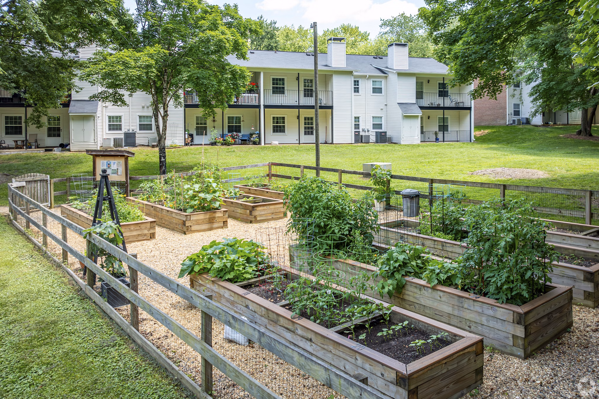 courtyard at Strawberry Hill Apartments