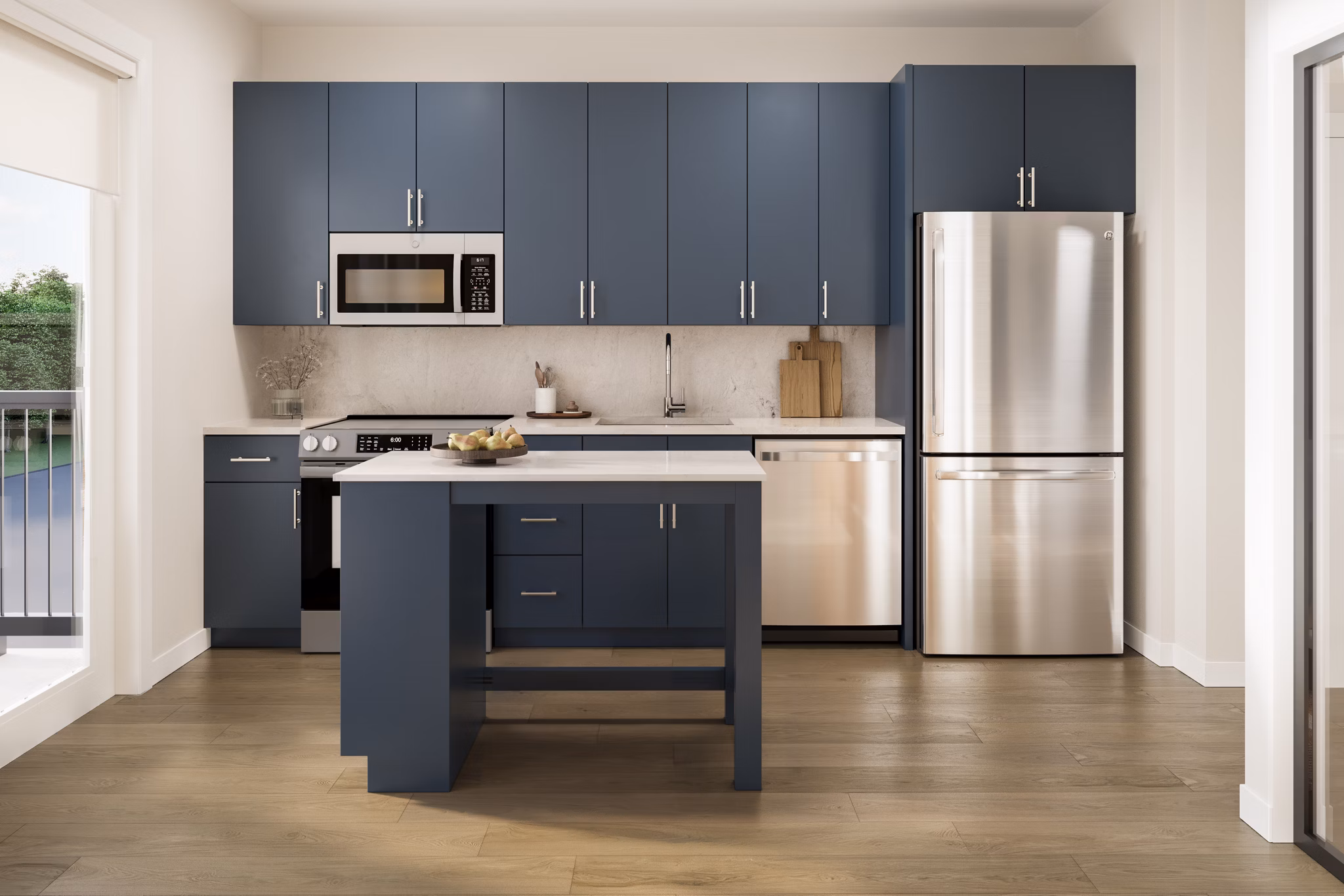 Kitchen at The Russell Apartments