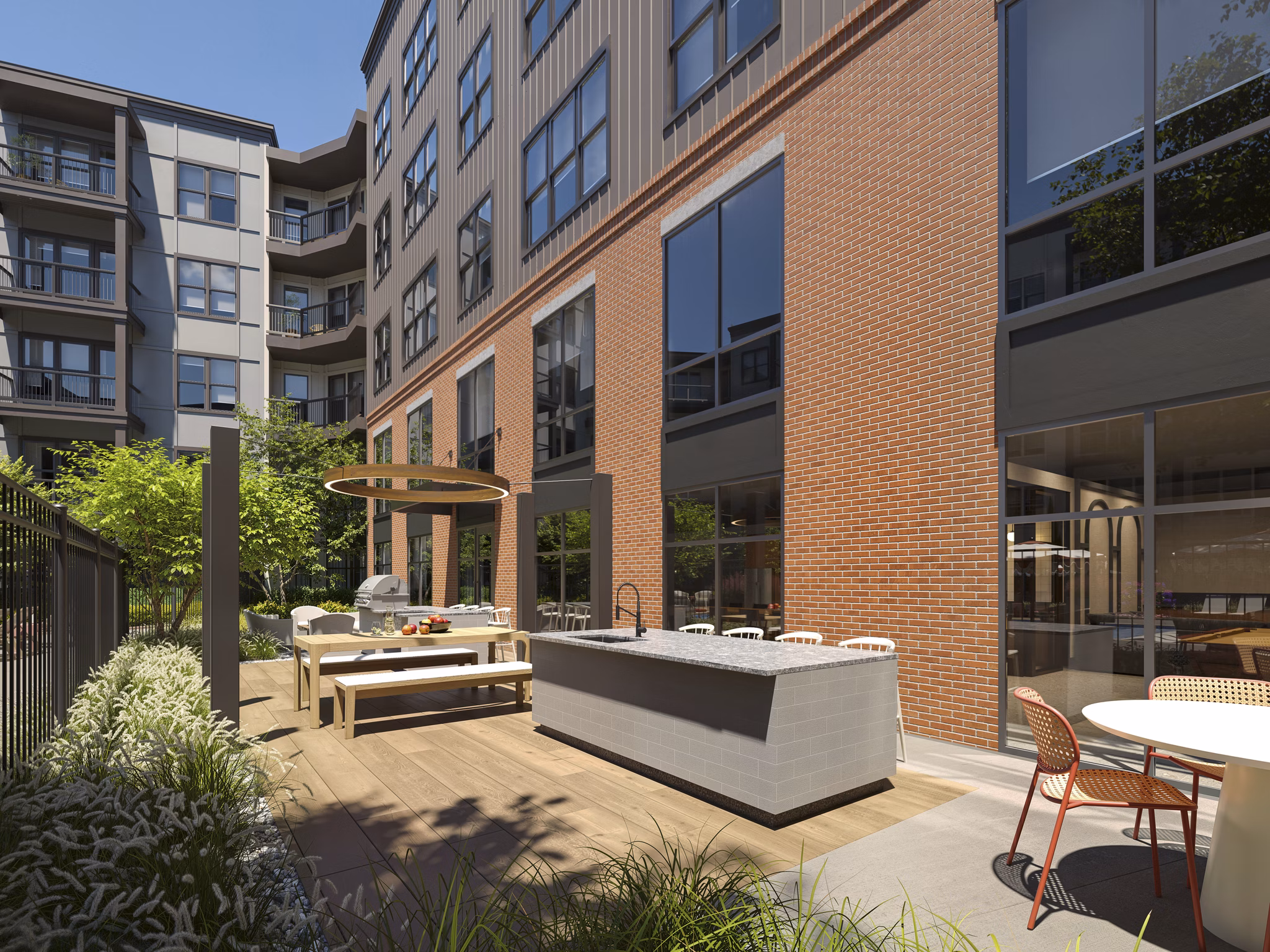 Patio at The Russell Apartments