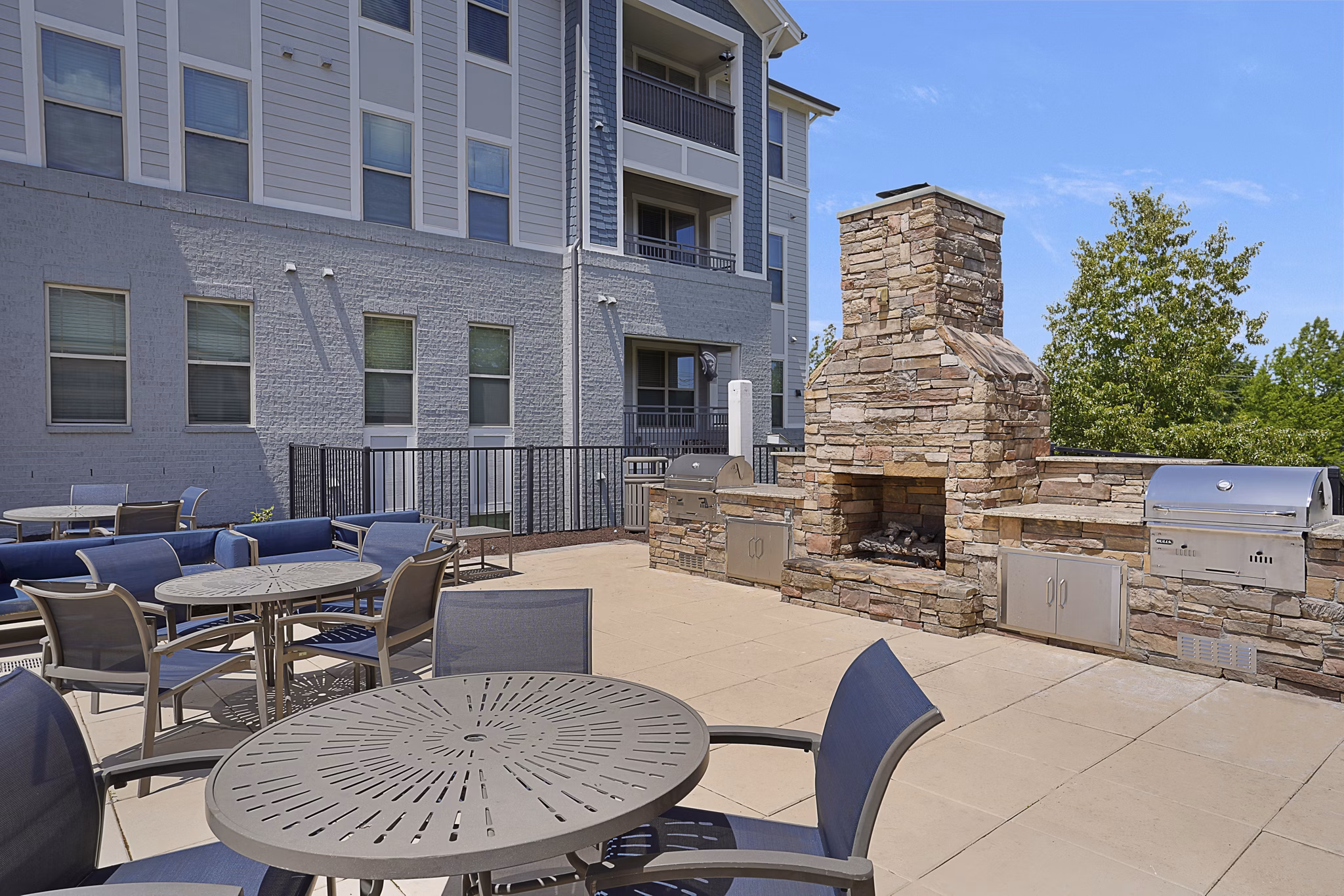 grill area at Crest at Brier Creek Apartments 