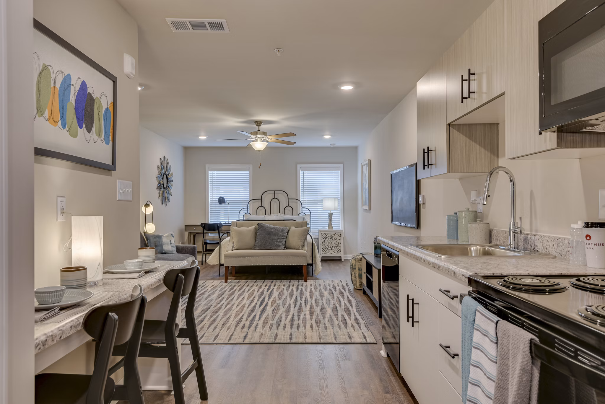 kitchen at MacArthur Park Apartments 