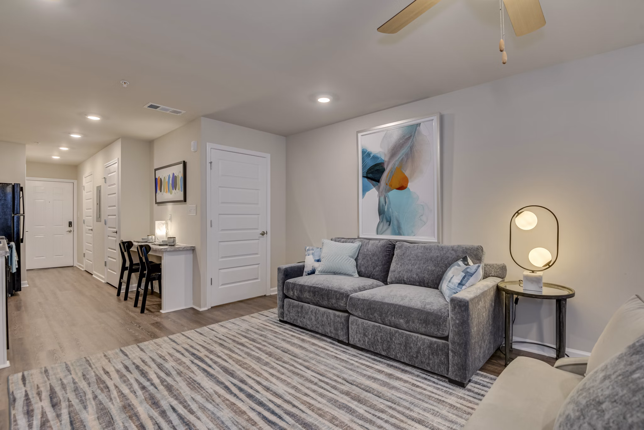 living room at MacArthur Park Apartments 