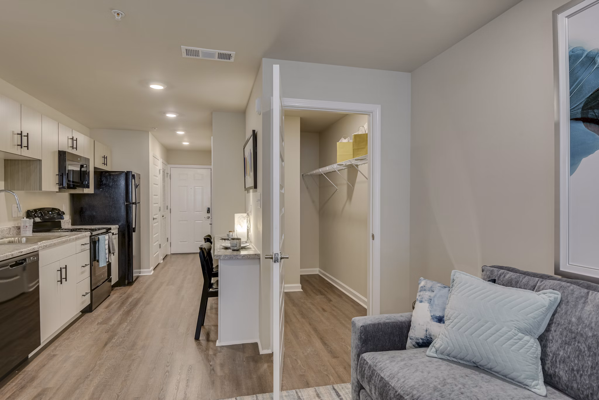 living room at MacArthur Park Apartments 