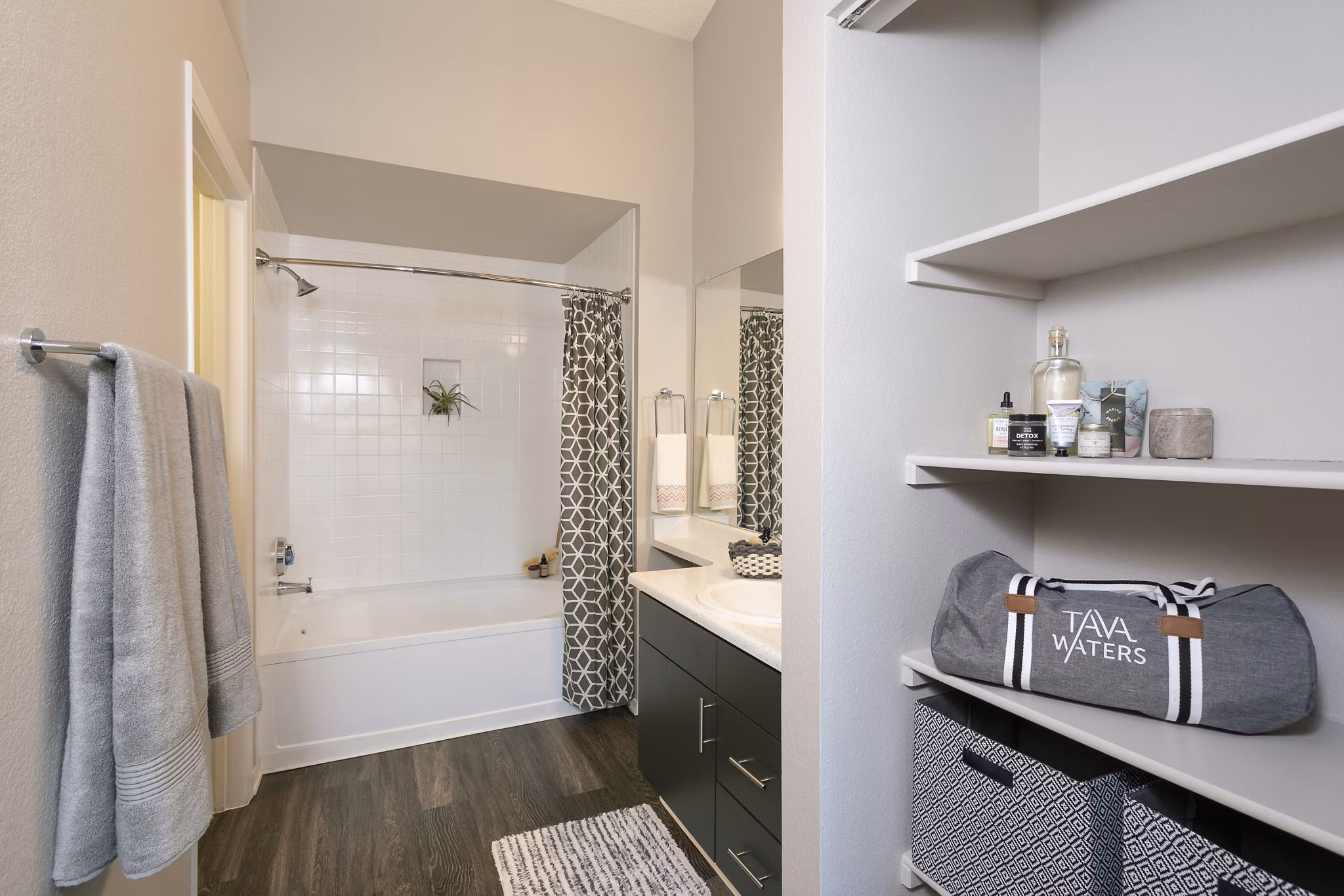 Bathroom at TAVA Waters Apartments