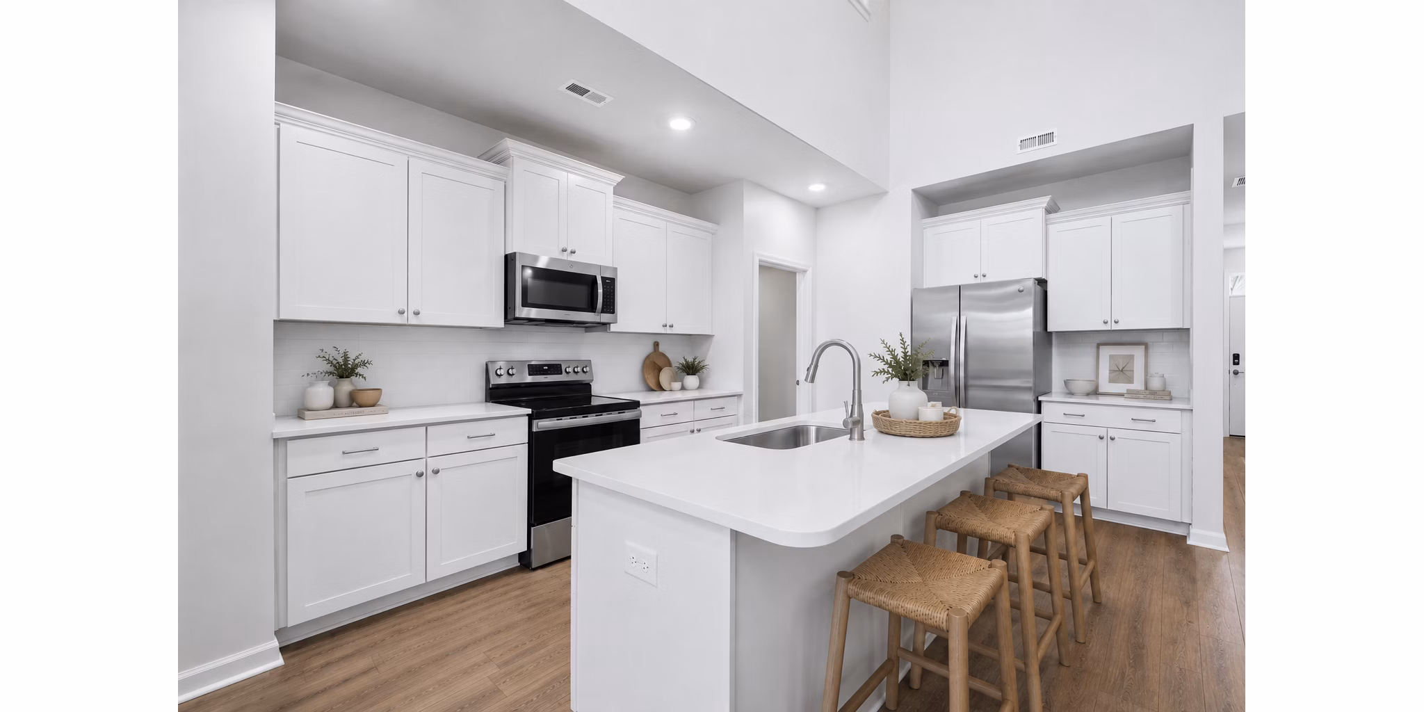 Kitchen at Aeris at Avenue One Apartments